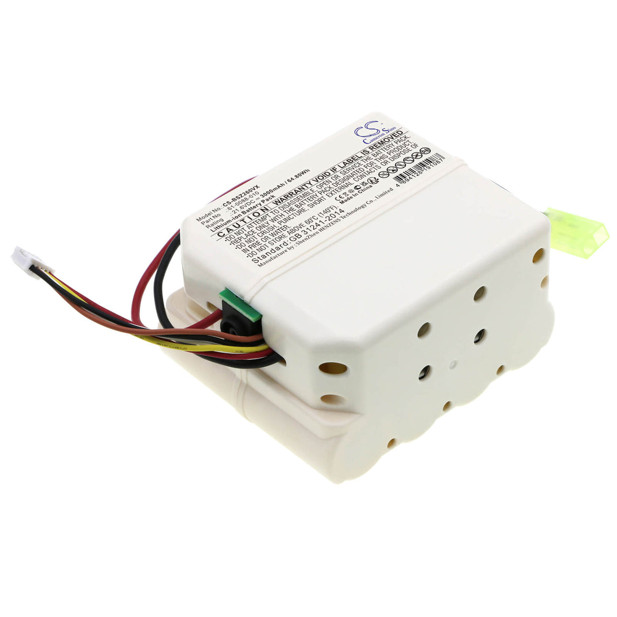 21.6v, Li-ion, 3000mah, Vacuum Battery Fits Bissell, 2602z, P2822-21, 64.80wh Vacuum Cameron Sino Technology Limited
