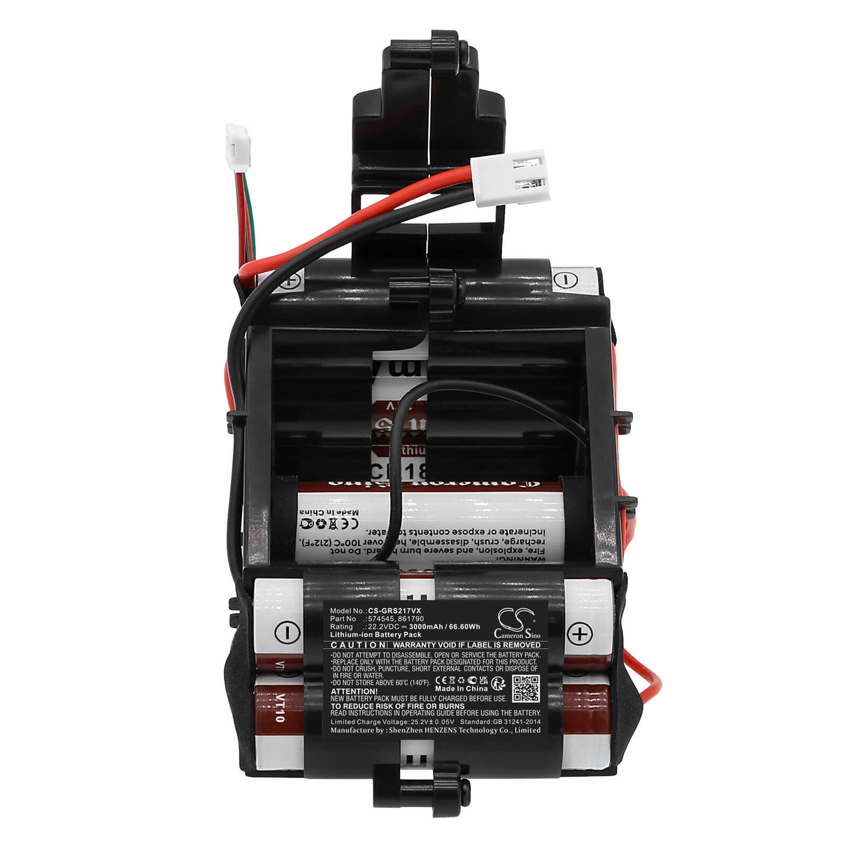 22.2V, Li-ion, 3000mAh, Vacuum battery fits Gorenje, 568211, 728268, 72826800, 66.60Wh Vacuum Cameron Sino Technology Limited
