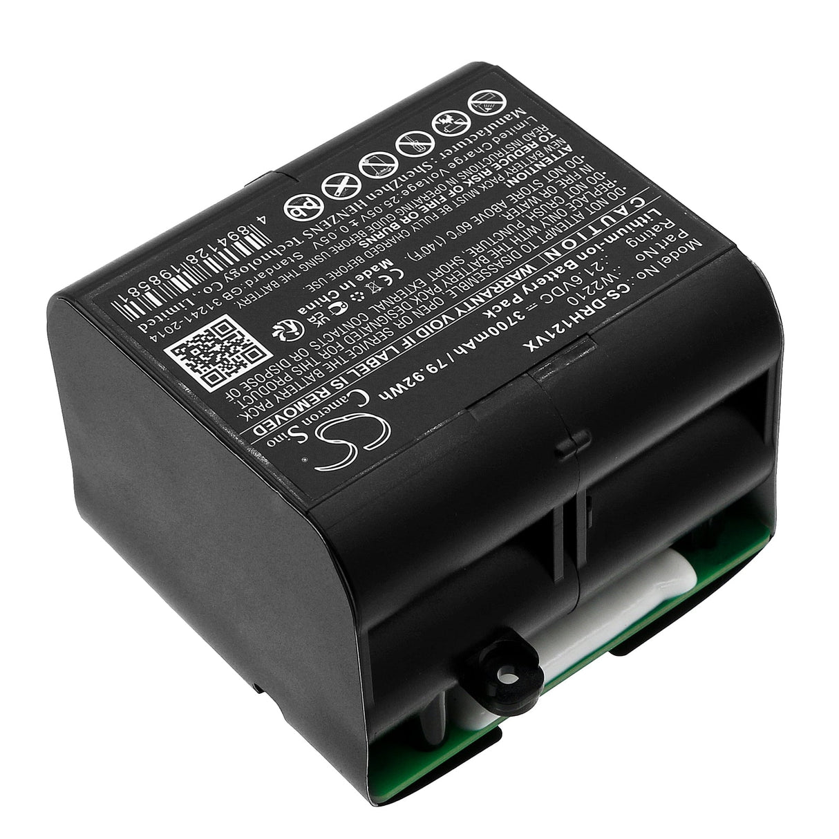 21.6V, Li-ion, 3700mAh, Vacuum Battery fits Dreame, H12, H12 Pro, 79.92Wh Vacuum Cameron Sino Technology Limited