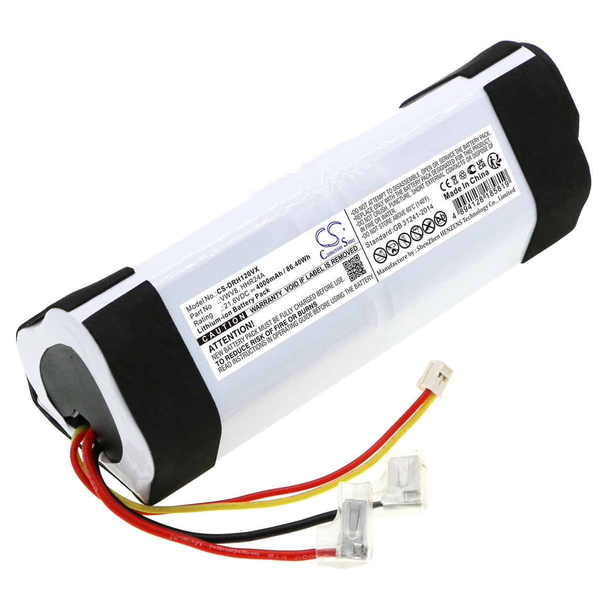 21.6v, Li-ion, 4000mah, Vacuum battery fits Dreame, H10, H11, 86.40wh Vacuum Cameron Sino Technology Limited