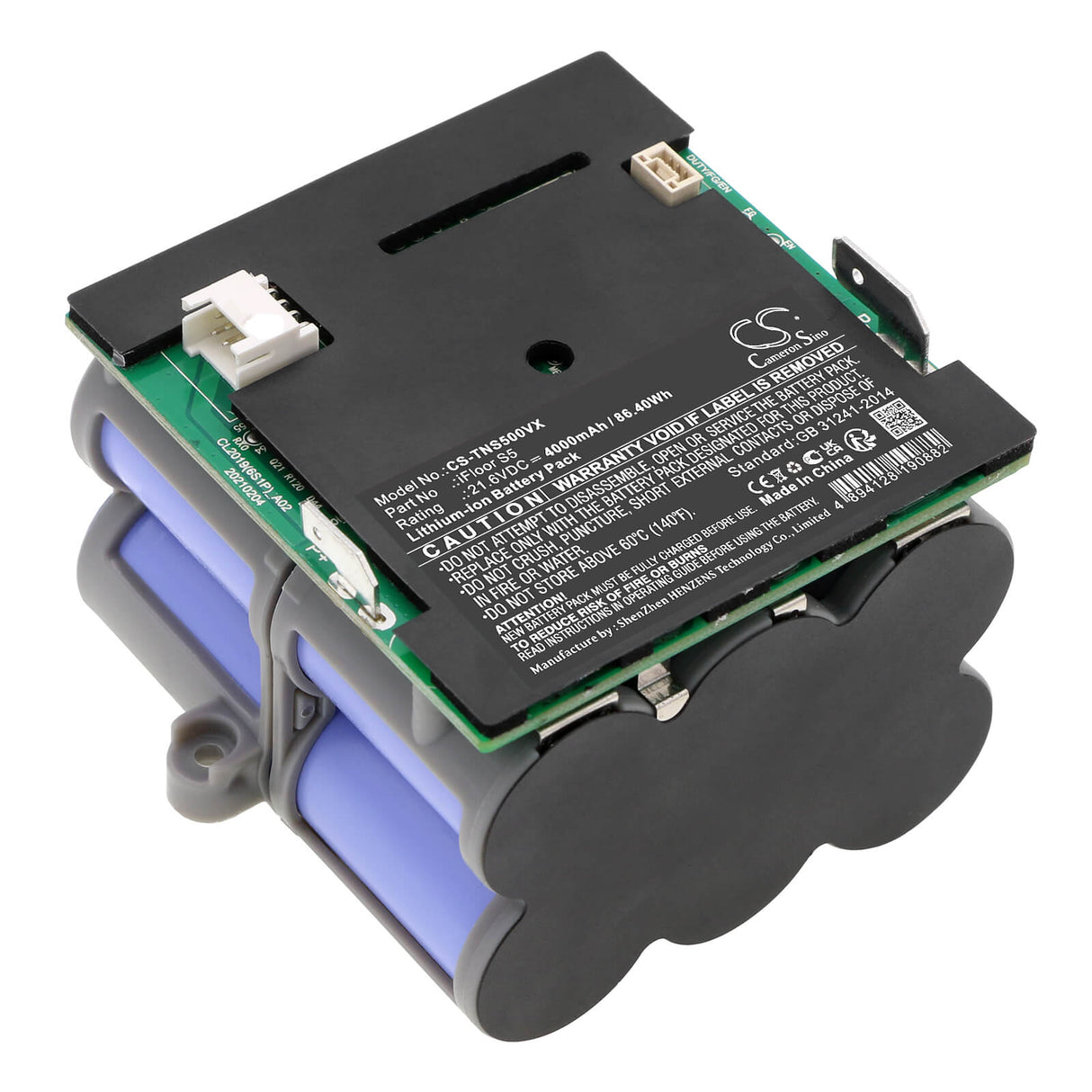 21.6v, Li-ion, 4000mah, Vacuum battery Fits Tineco, Fw200100cn, Ifloor S5, 86.40wh Vacuum Cameron Sino Technology Limited