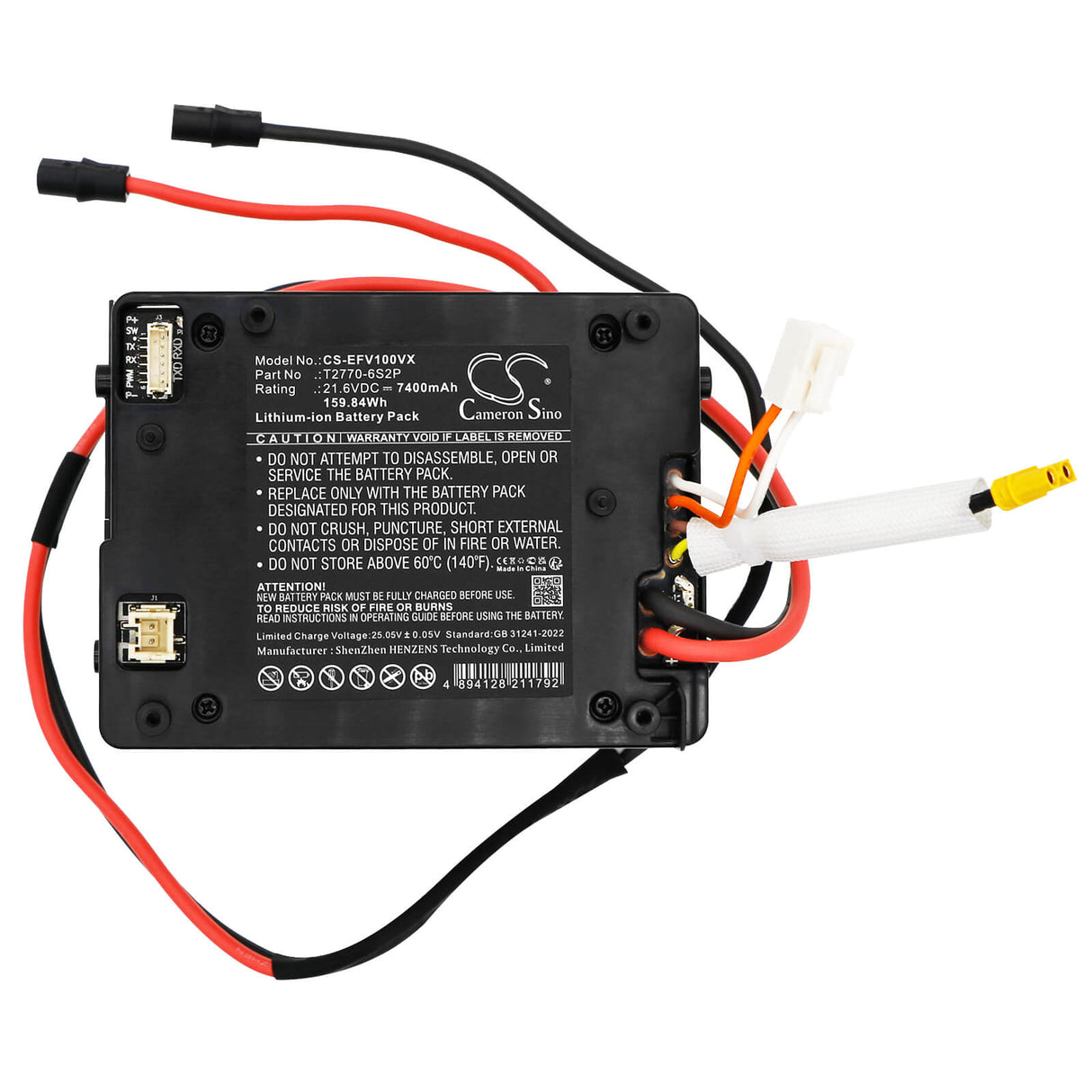 21.6V, Li-ion, 7400mAh, Vacuum battery fits Eufy, Mach V1 Ultra, 159.84Wh Vacuum Cameron Sino Technology Limited (Dangerous Goods)