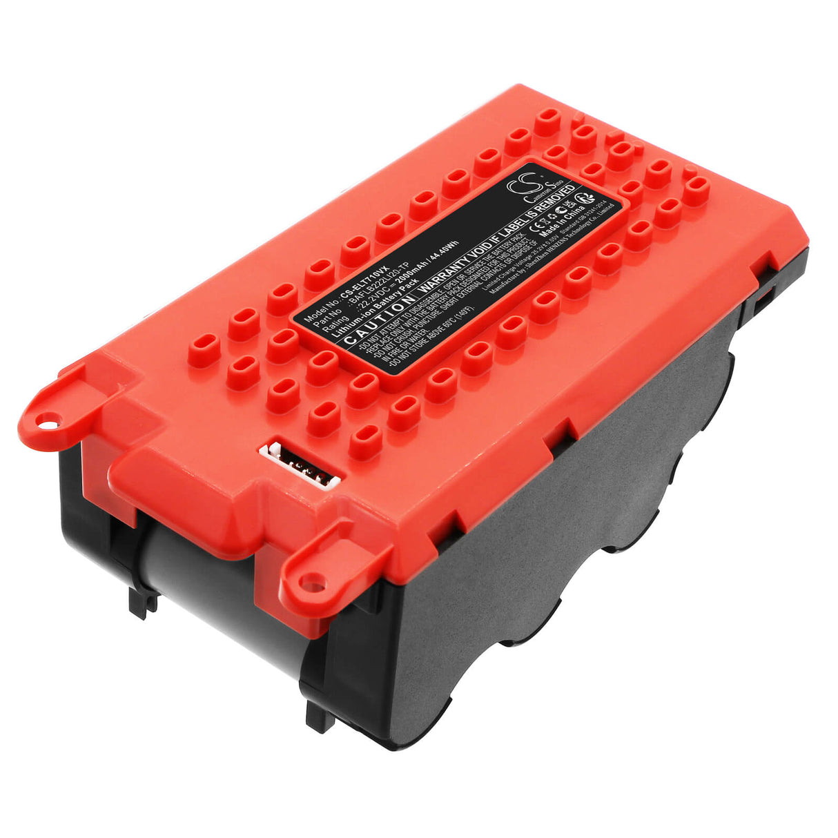 22.2V, Li-ion, 2500mAh, Vacuum battery fits Electrolux, Well Q7, Wq7, Wq71-50ib (90027755700), 55.5Wh Vacuum Cameron Sino Technology Limited