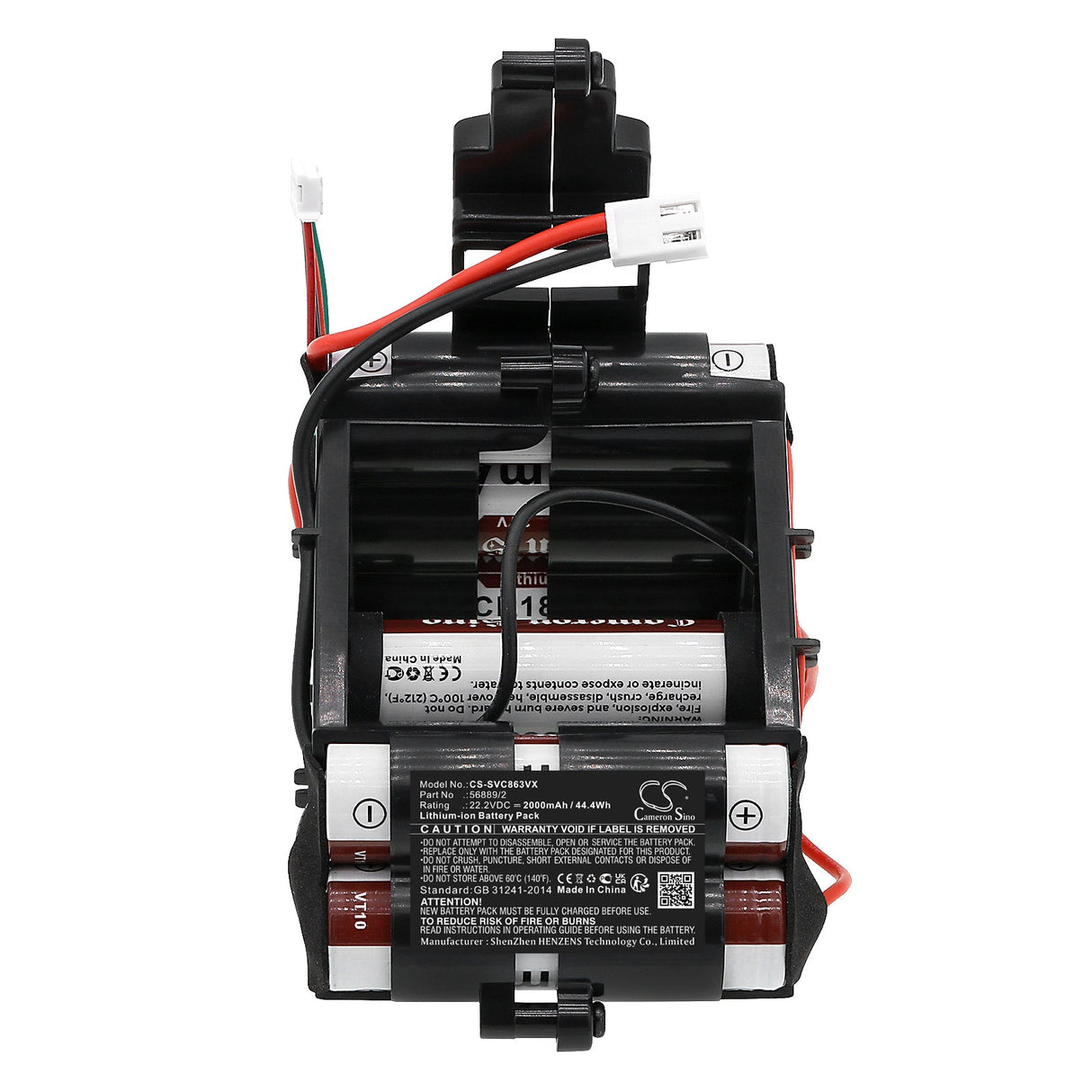 22.2V, Li-ion, 2000mAh, Vacuum Battery fits Sencor, Svc 8621ti, Svc-8621ti, 44.4Wh Vacuum Cameron Sino Technology Limited