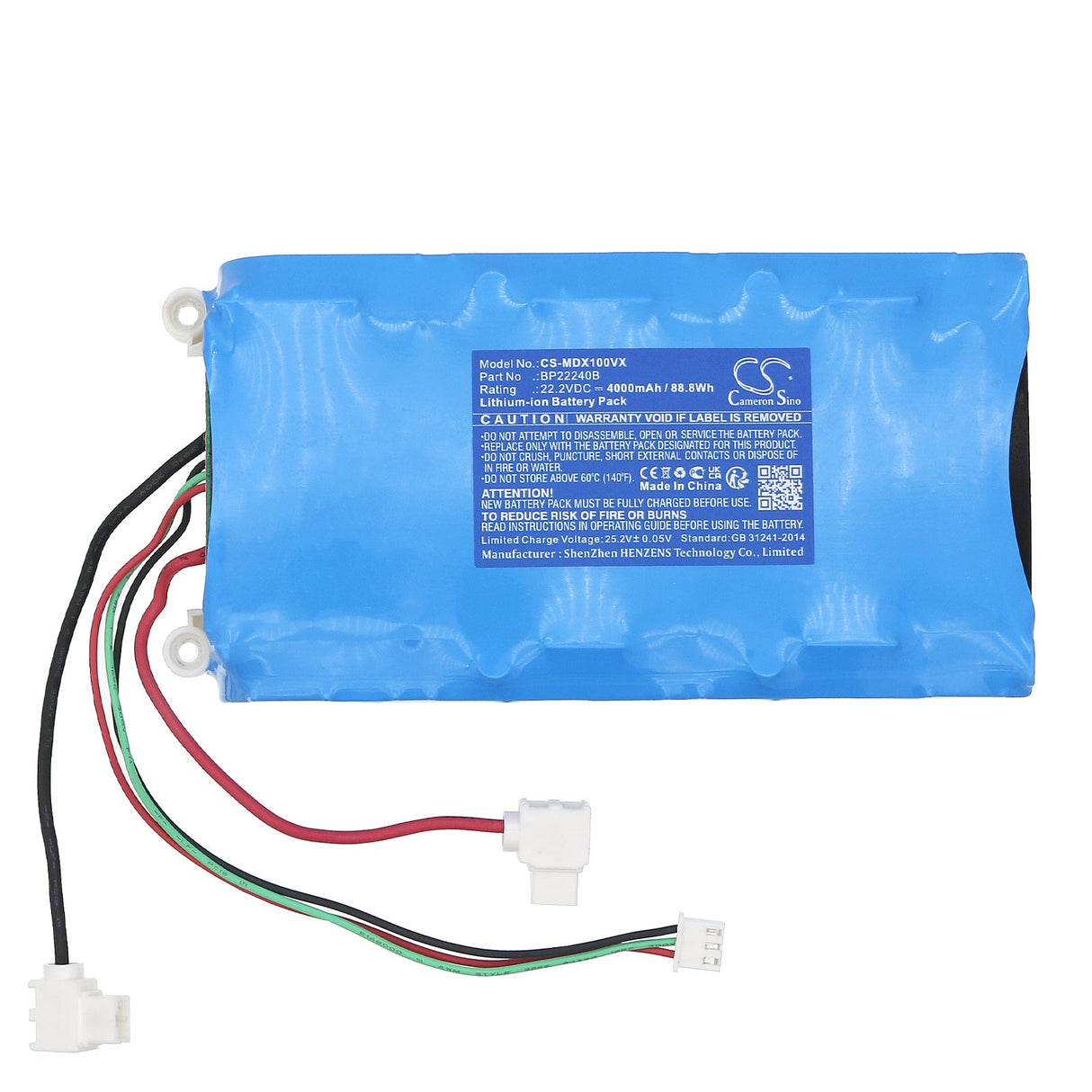 22.2V, Li-ion, 4000mAh Vacuum Battery fits Media, G6 Pro, G6 Tpro, 88.8Wh Vacuum Cameron Sino Technology Limited