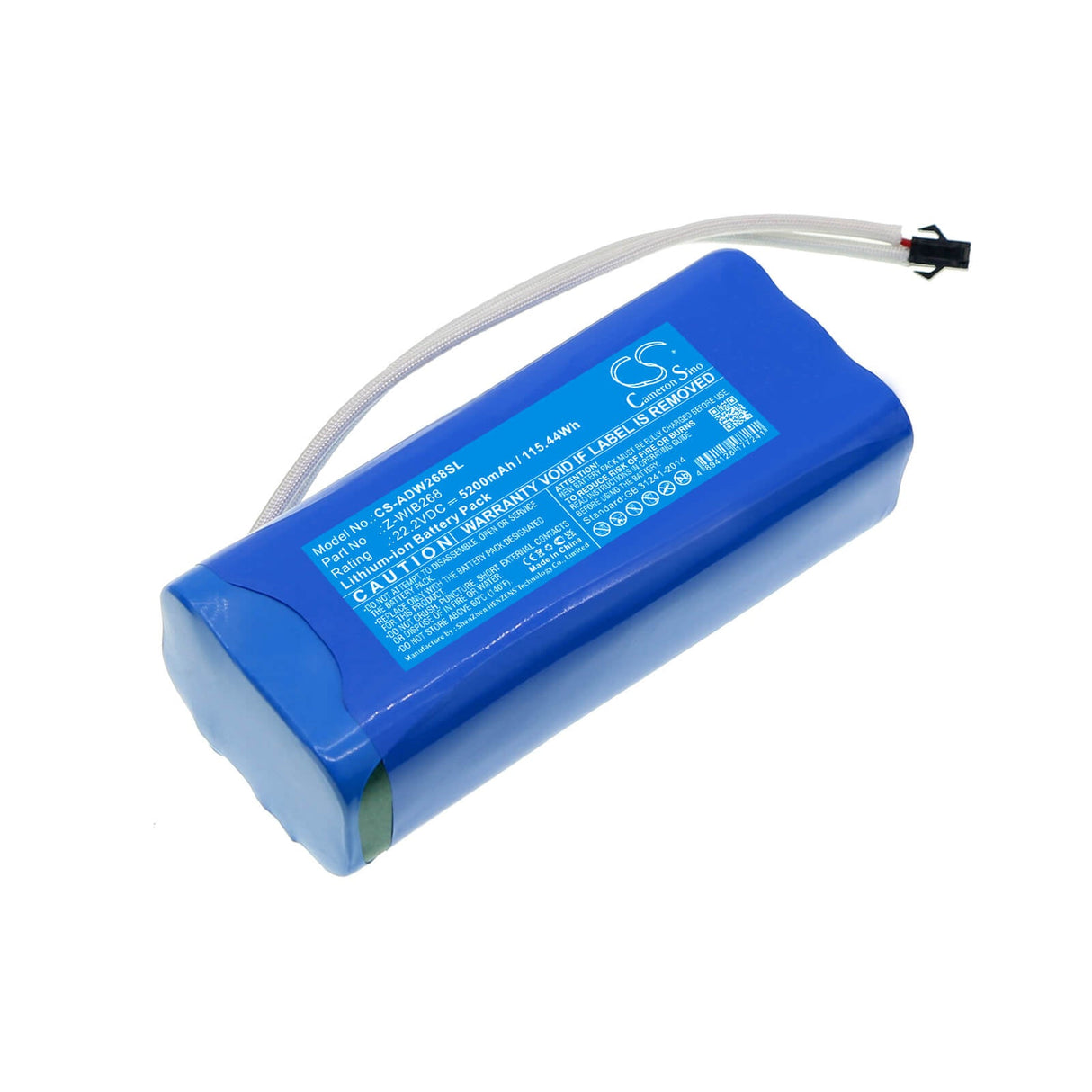 22.2V, Li-ion, 5200mAh, Batterie d'éclairage compatible avec American Dj, Z-wib268, Wifly Chameleon, 115.44Wh Éclairage & Studio Cameron Sino Technology Limited (Marchandises dangereuses)