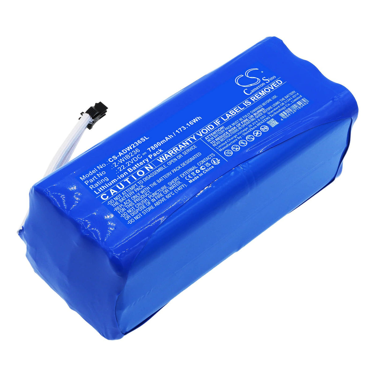 22.2V, Li-ion, 7800mAh, Lighting battery fits American Dj, Z-wib236, Wifly Bar Qa5, 173.16Wh Lighting & Studio Cameron Sino Technology Limited (Dangerous Goods)