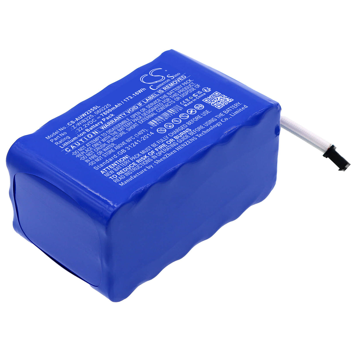 22.2V, Li-ion, 7800mAh, Lighting battery fits American Dj, 60225, Wifly Par Qa5, 173.16Wh Lighting & Studio Cameron Sino Technology Limited (Dangerous Goods)