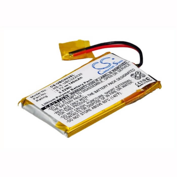 3.7V, Li-Polymer, 140mAh, Headset battery fits Ultralife, Hs-9, Ubc322030, Ubp008, 0.52Wh Wireless Headset Cameron Sino Technology Limited