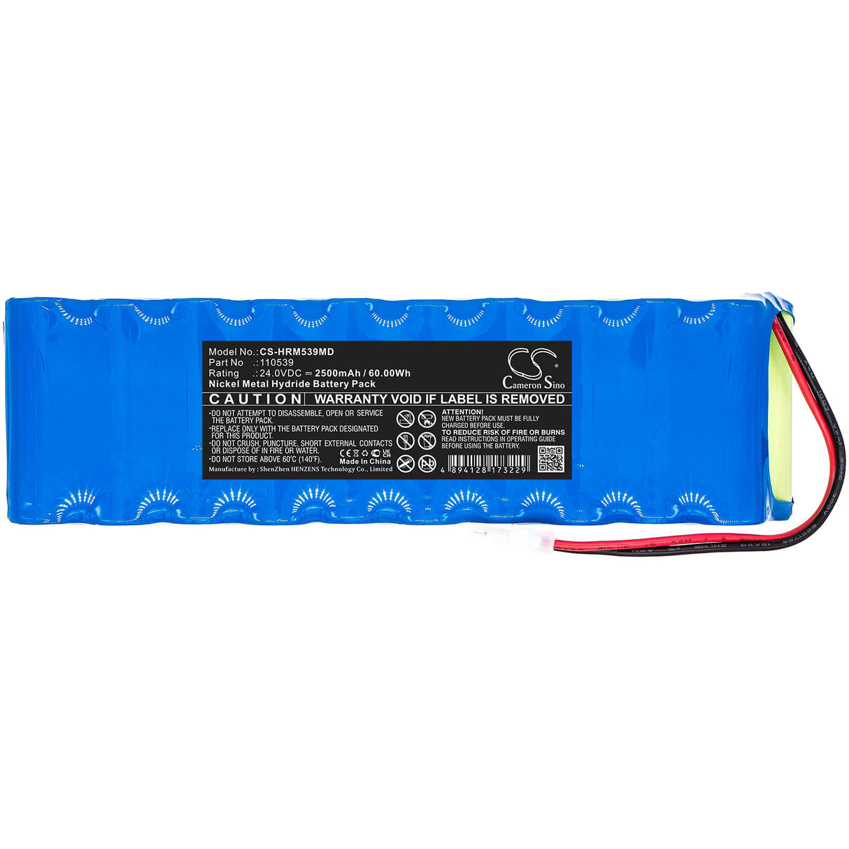 24.0V, Ni-MH, 2500mAh, Medical battery fits Hillrom, 110539, Lifter, Liko, 60.00Wh Medical Cameron Sino Technology Limited (Medical)