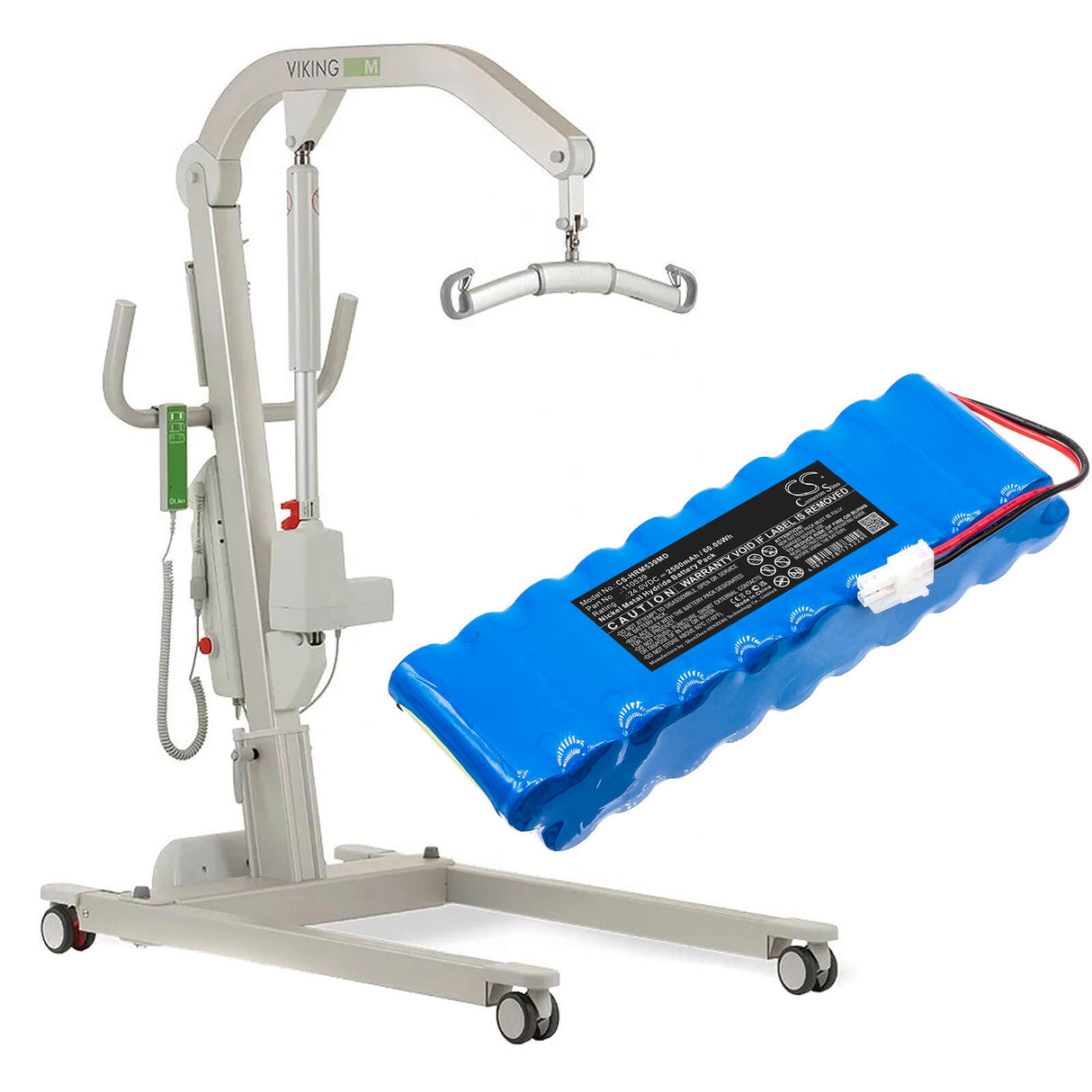 24.0V, Ni-MH, 2500mAh, Medical battery fits Hillrom, 110539, Lifter, Liko, 60.00Wh Medical Cameron Sino Technology Limited (Medical)