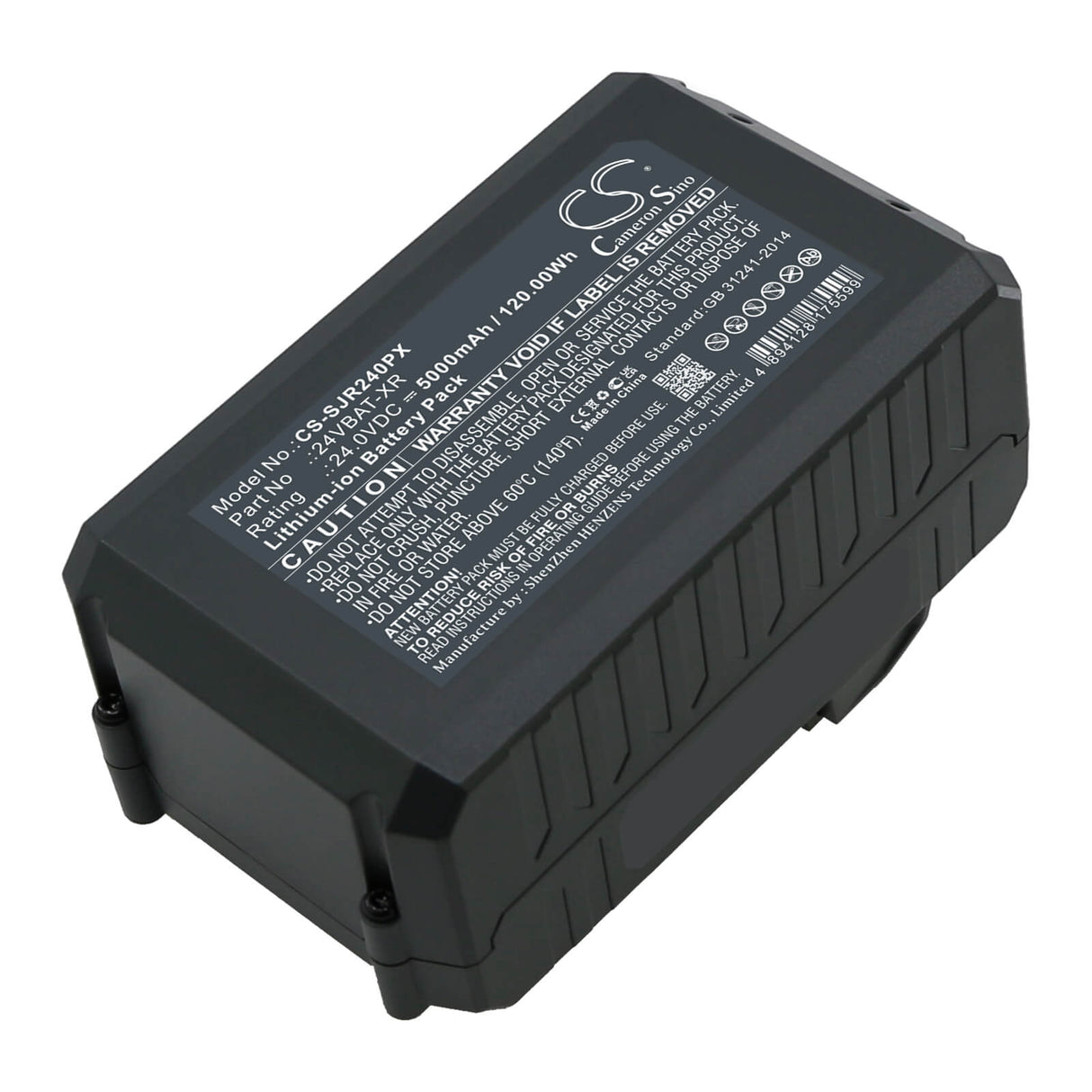 24.0V, Li-ion, 5000mAh, Gardening Tools battery fits Snow Joe, 24vbat-xr, 24v-ajc-lte, 24v-jb-lte, 120.00Wh Gardening Tools Cameron Sino Technology Limited (Dangerous Goods)