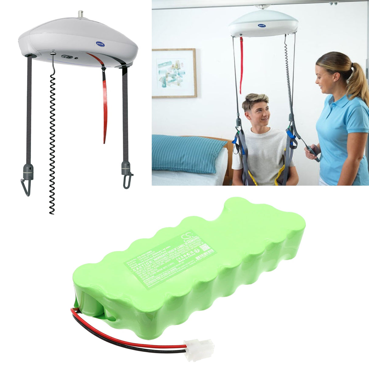 24.0V, Ni-MH, 2000mAh, Medical battery fits Invacare, Lifter Robin Type 1493139, 48.0Wh Medical Cameron Sino Technology Limited (Medical)