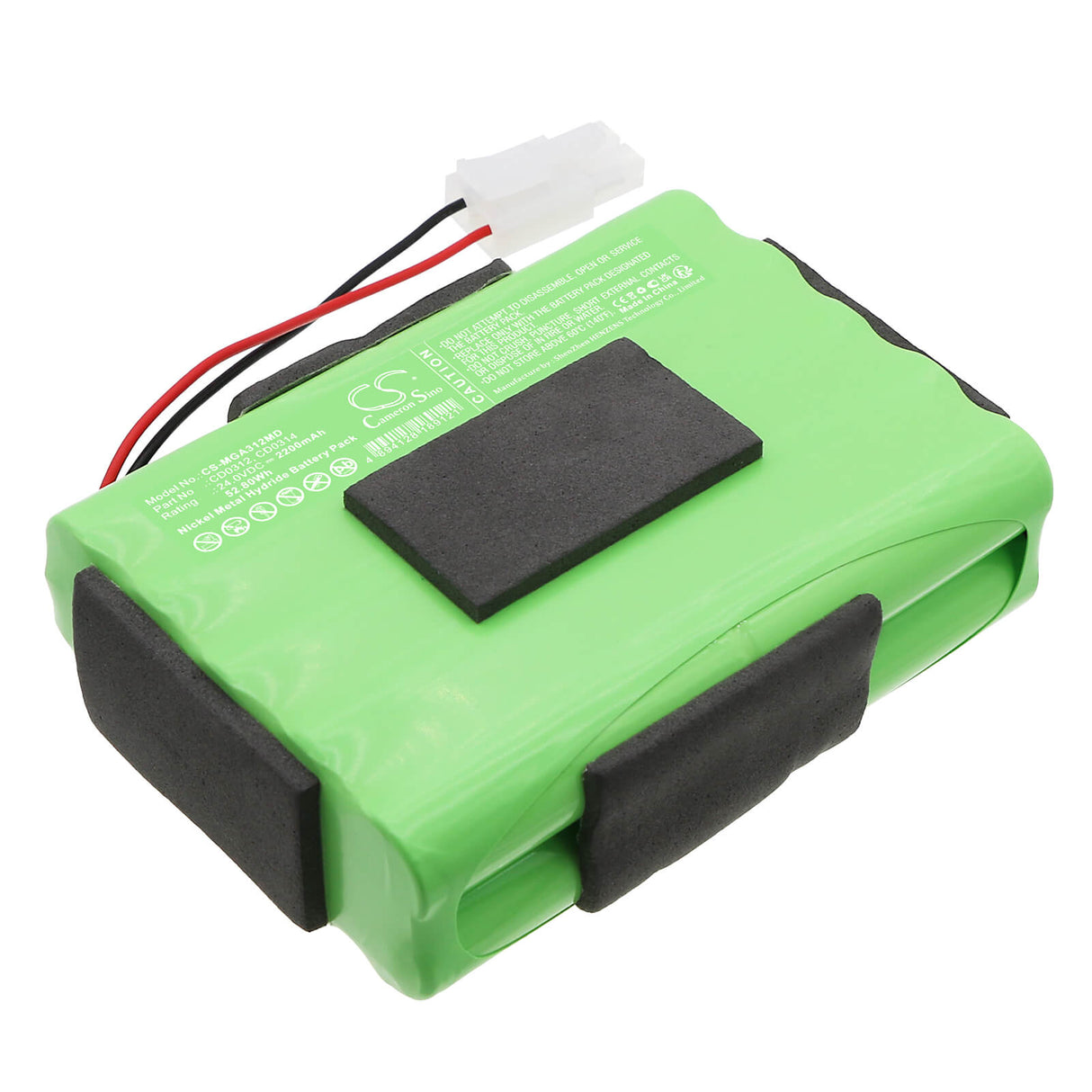 24.0V, Ni-MH, 2200mAh, Medical battery fits Mangar, Cd0312, Airflo 24 Low Pressure Air Com, 52.80Wh Medical Cameron Sino Technology Limited (Medical)