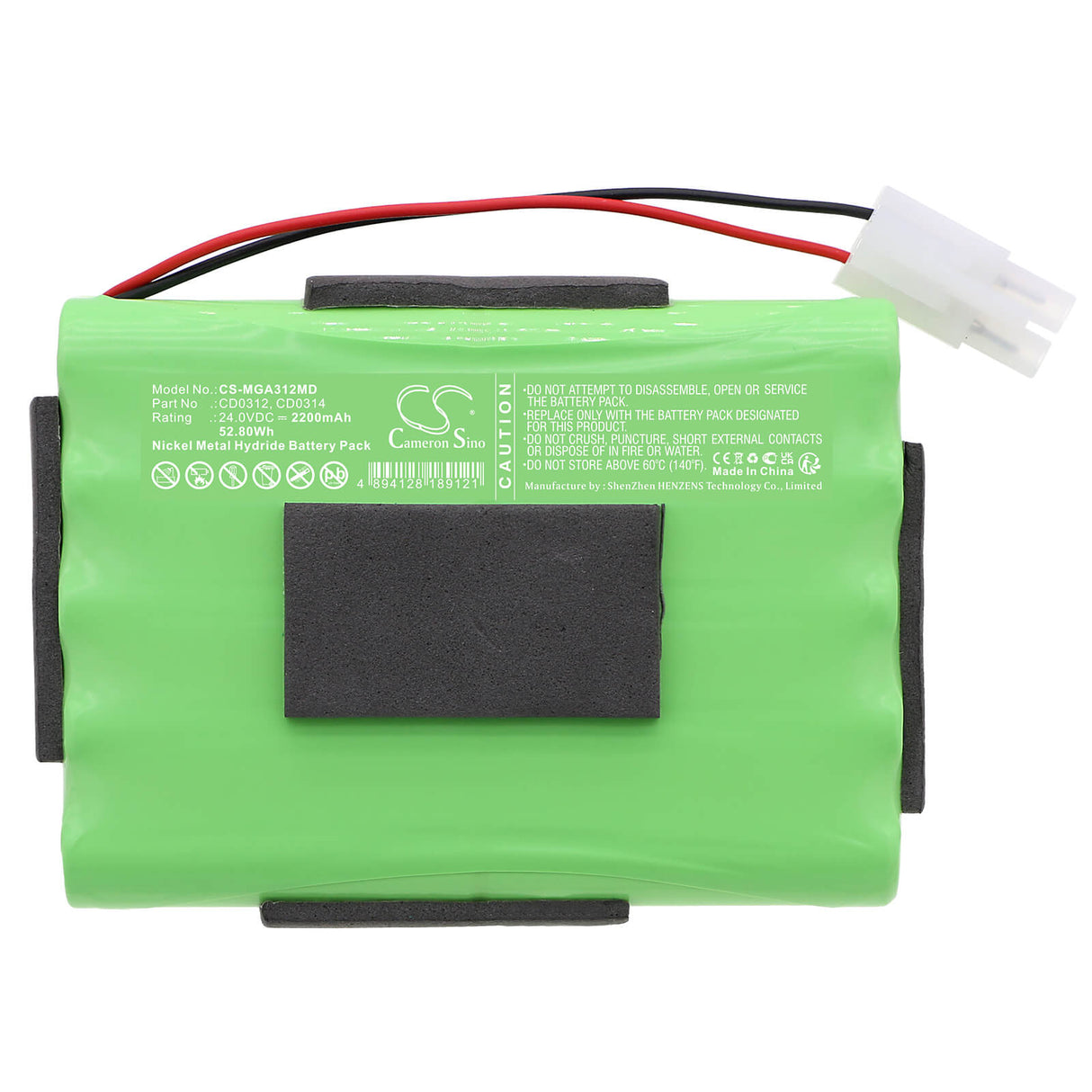24.0V, Ni-MH, 2200mAh, Medical battery fits Mangar, Cd0312, Airflo 24 Low Pressure Air Com, 52.80Wh Medical Cameron Sino Technology Limited (Medical)
