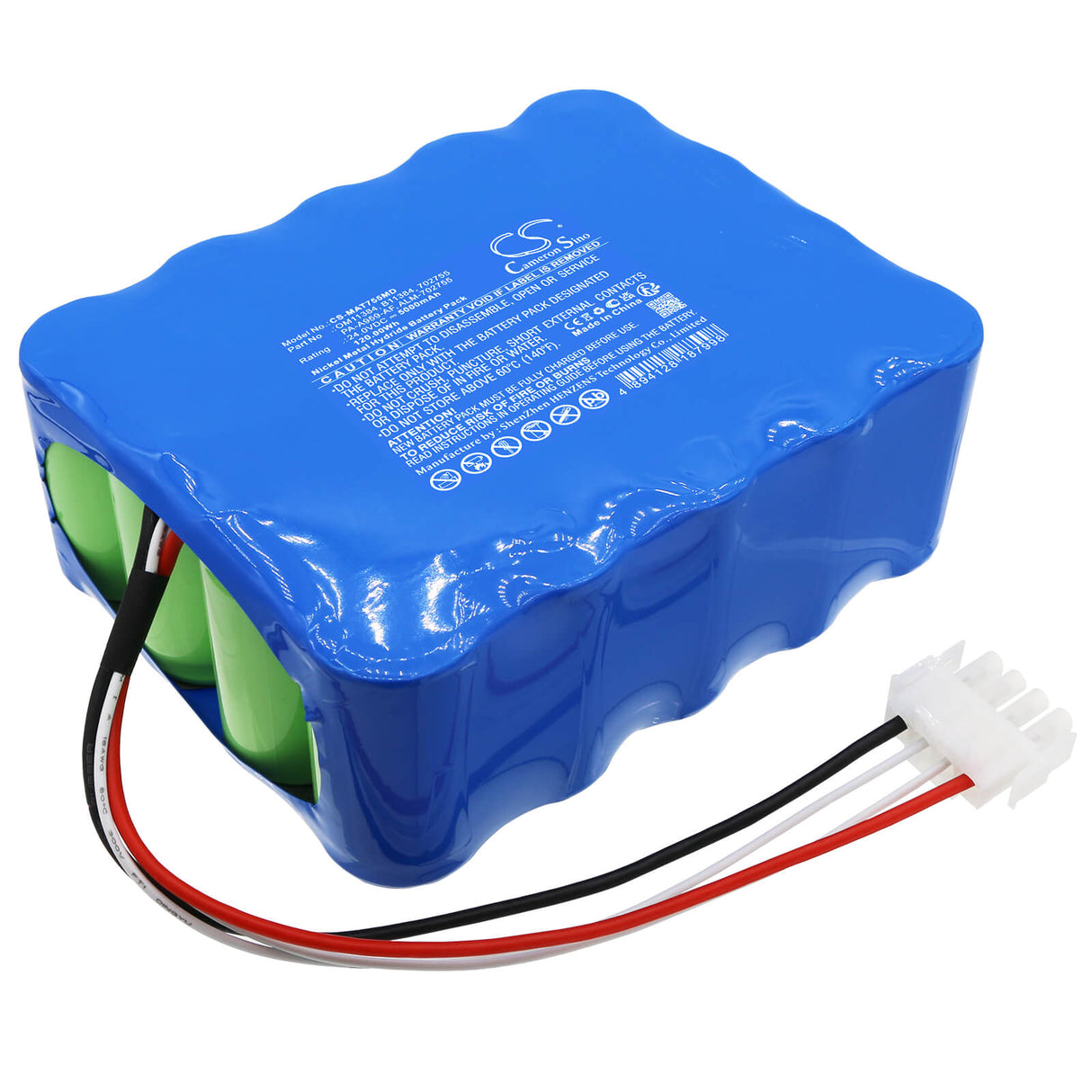 24.0v, Ni-mh, 5000mah, Battery Fits Jostra, Rotaflow Centrifugal Pump Syst, 120.00wh Medical Cameron Sino Technology Limited (Dangerous Goods)