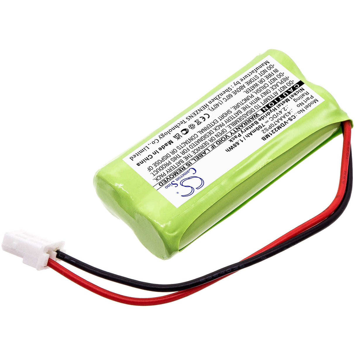 Batterie de babyphone 2.4v, 700mah, Ni-mh compatible avec Vtech, moniteur audio numérique Dm221, Dm221, 1.68wh BabyPhone Cameron Sino Technology Limited