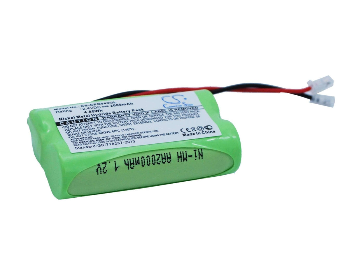 2.4V, Ni-MH, 2000mAh, Cordless Phone battery fits Universel, Aa X 2, 4.8Wh Cordless Phone Cameron Sino Technology Limited (Cordless Phone)