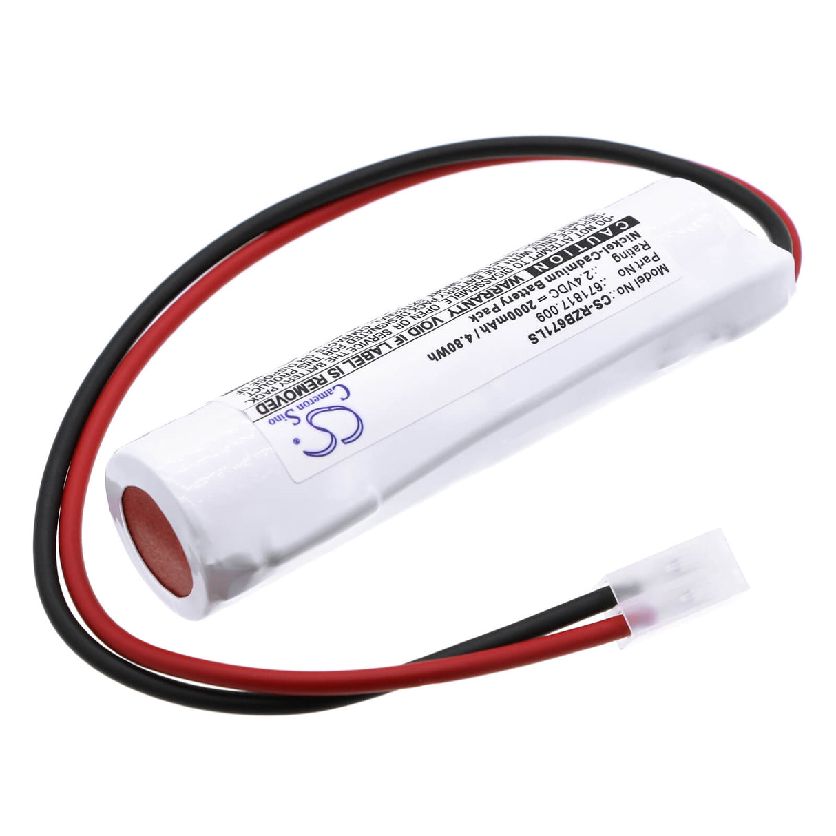 2,4V, Ni-CD, 2000mAh, Batterie d'éclairage d'urgence compatible avec Bst, Elubat Swiss, Rzb, 275600, 4,80Wh Éclairage d'urgence Cameron Sino Technology Limited
