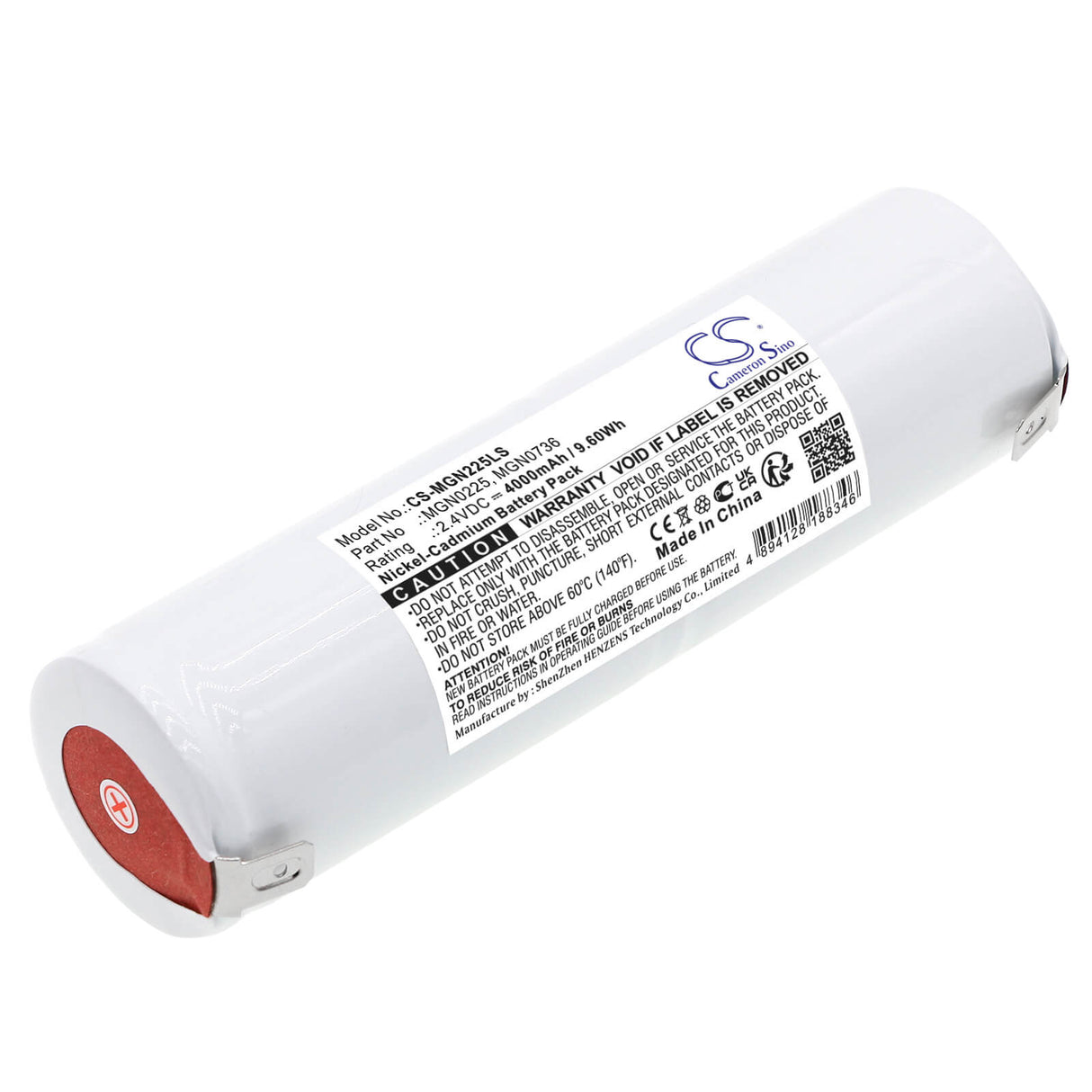 2.4V, Ni-CD, 4000mAh, Batterie d'éclairage d'urgence compatible avec Ura, Mgn0225, 130040, 131199, 9.60Wh Éclairage d'urgence Cameron Sino Technology Limited