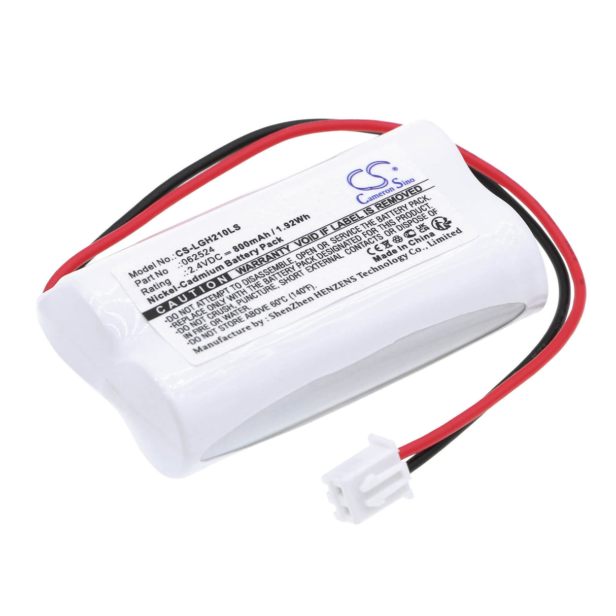 2.4V, Ni-CD, 800mAh, Batterie d'éclairage de secours compatible avec Legrand, 61087, 0 610 87, 61087, 1.92Wh Éclairage de secours Cameron Sino Technology Limited