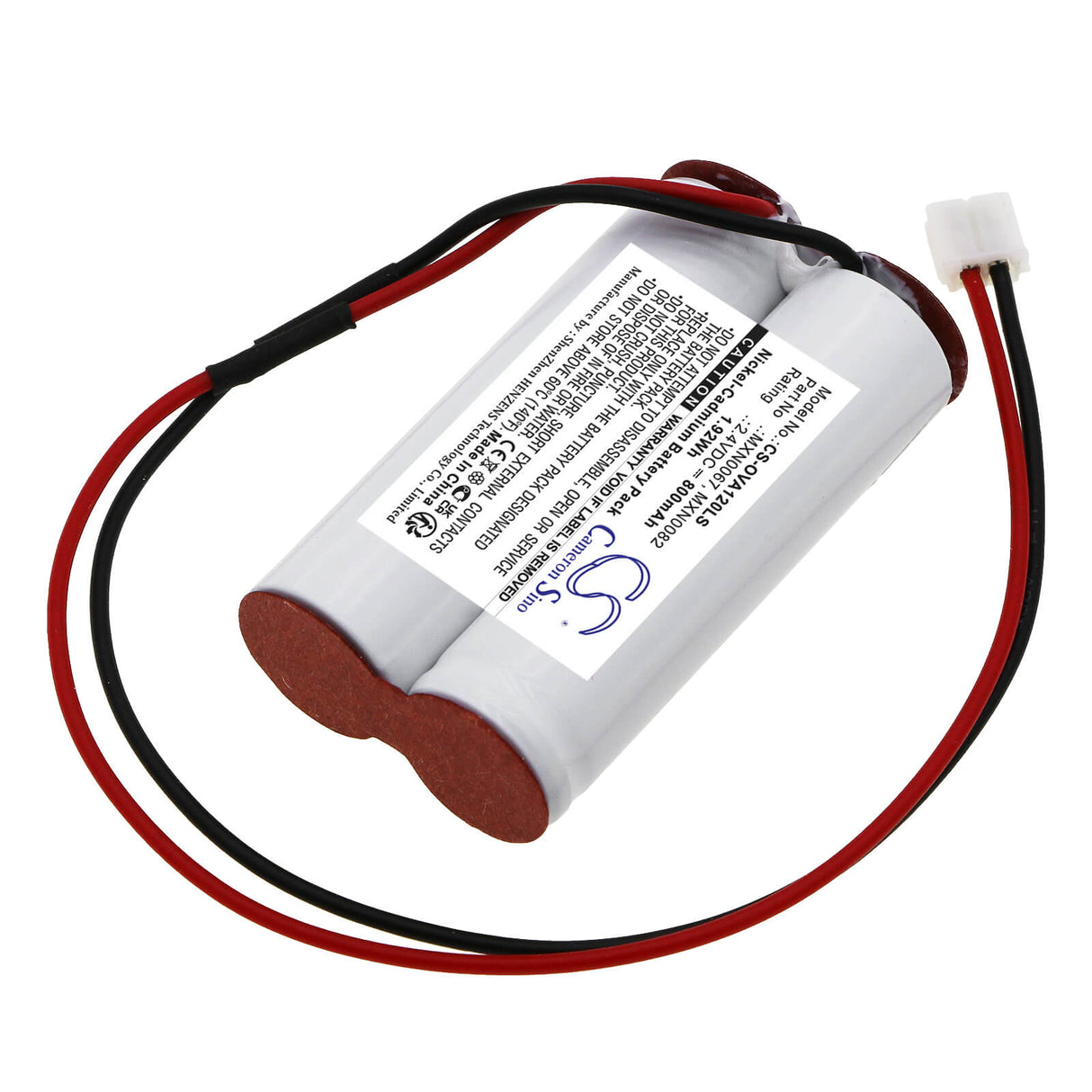 2.4V, Ni-CD, 800mAh, Batterie d'éclairage de secours compatible avec Legrand, Mxn0067, 806525, Baes 806525, 1.92Wh Éclairage de secours Cameron Sino Technology Limited