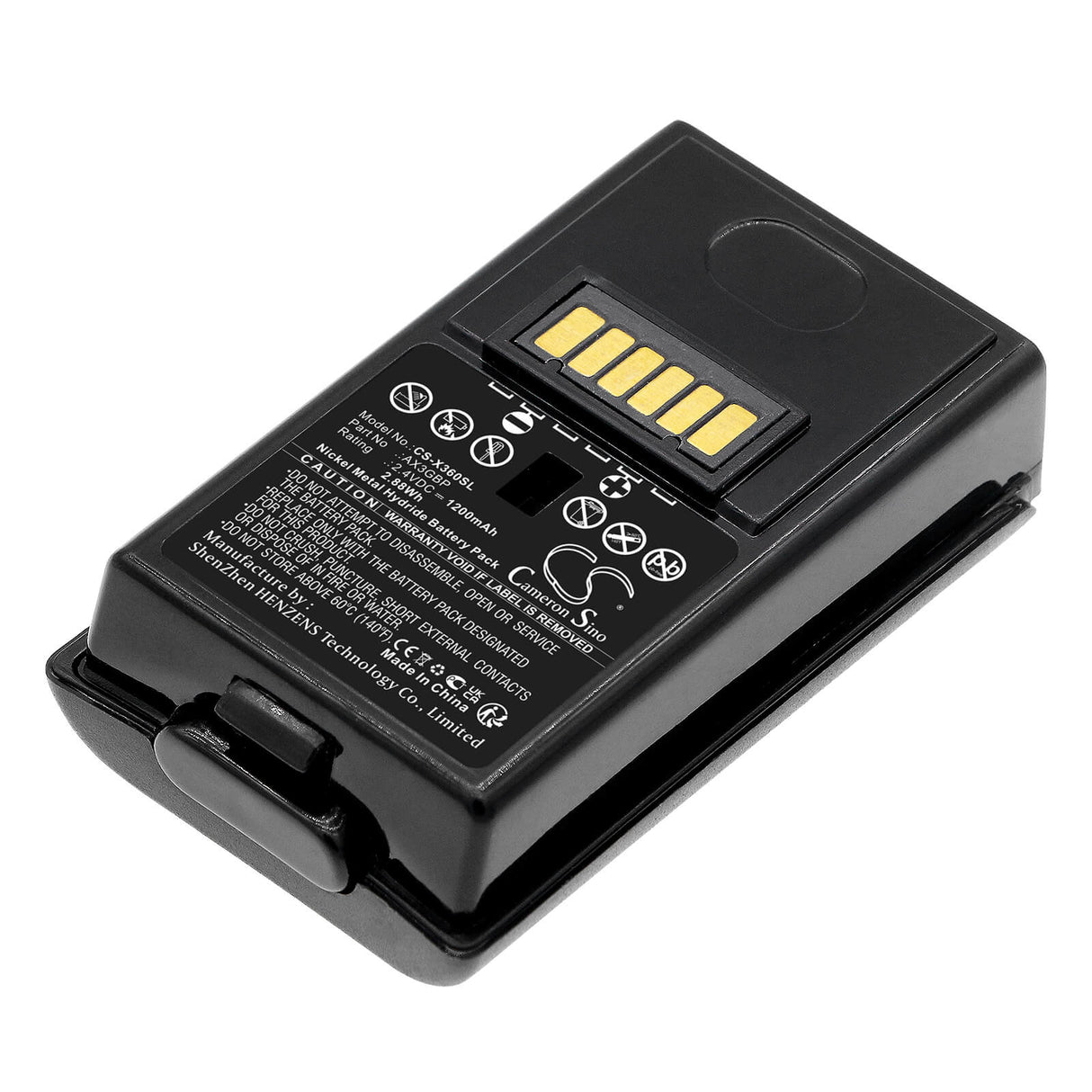 2,4V, Ni-MH, 1200mAh, batterie de console de jeu pour Microsoft, Ax3gbp, Xbox X360, 2.88Wh Console de jeu Cameron Sino Technology Limited