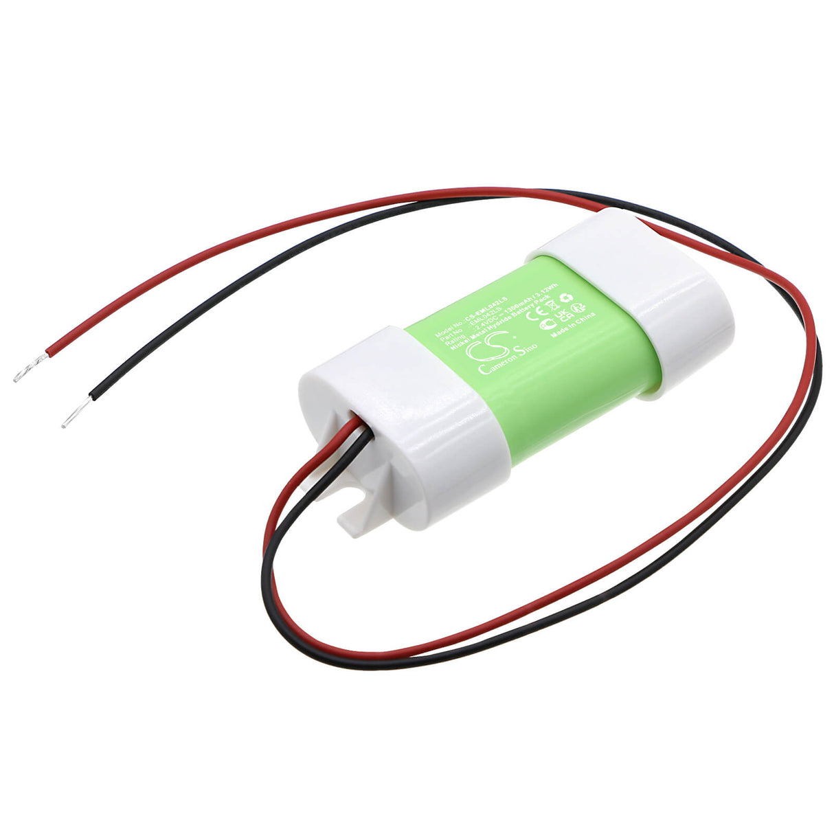 2,4V, Ni-MH, 1300mAh, batterie d'éclairage de secours compatible avec Cameron Sino Technologies, CS-EML042LS, 3,12Wh Éclairage de secours Cameron Sino Technology Limited