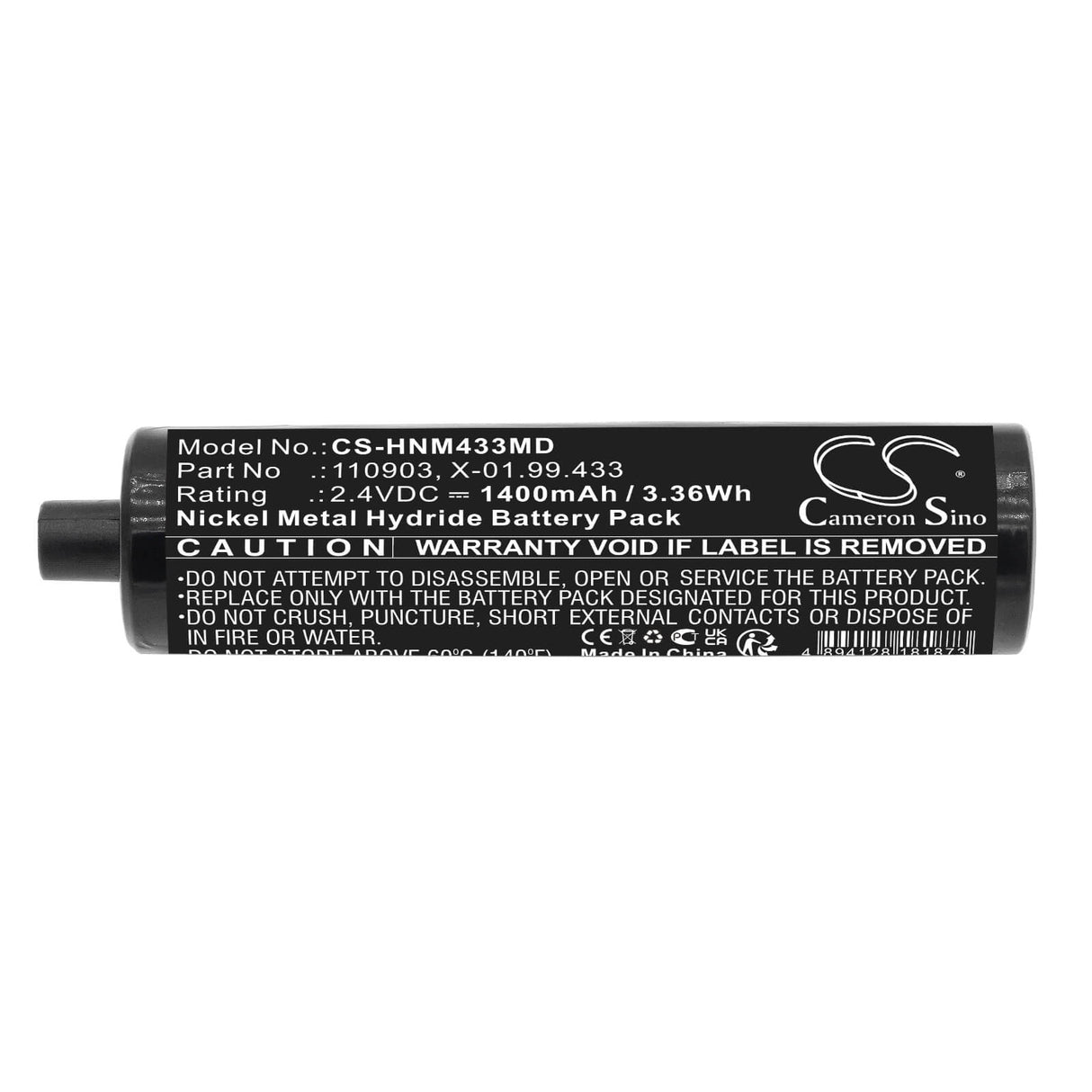 2.4V, Ni-MH, 1400mAh, Medical battery fits Heine, 110903, Nicatron, Nicatron N, 3.36Wh Medical Cameron Sino Technology Limited (Medical)