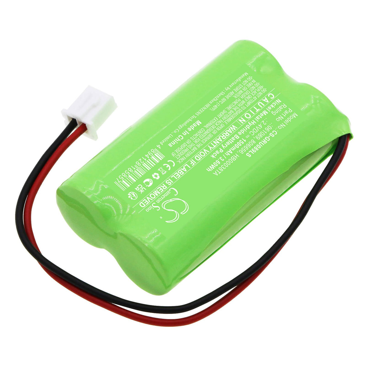 2.4V, Ni-MH, 1500mAh, Batterie d'éclairage de secours compatible avec Legrand, 61089, 62614, 62624, 3.60Wh Éclairage de secours Cameron Sino Technology Limited