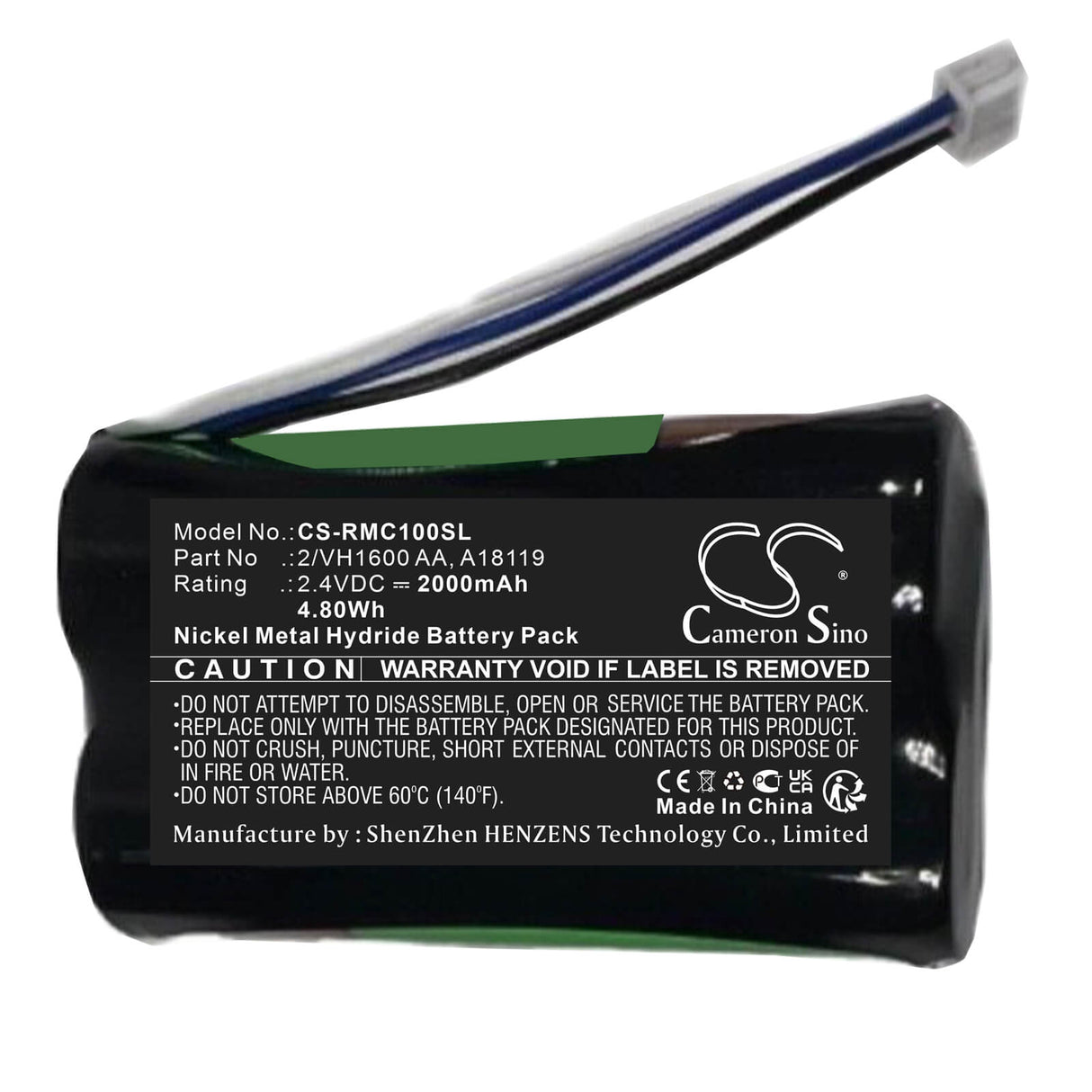 2.4v, Ni-mh, 2000mah, Batterie Compatible avec Raymarine, Smart Controller, Smart Controller Wireless Auto, 4.80wh Systèmes de Démarrage et d'Entrée à Distance Cameron Sino Technology Limited