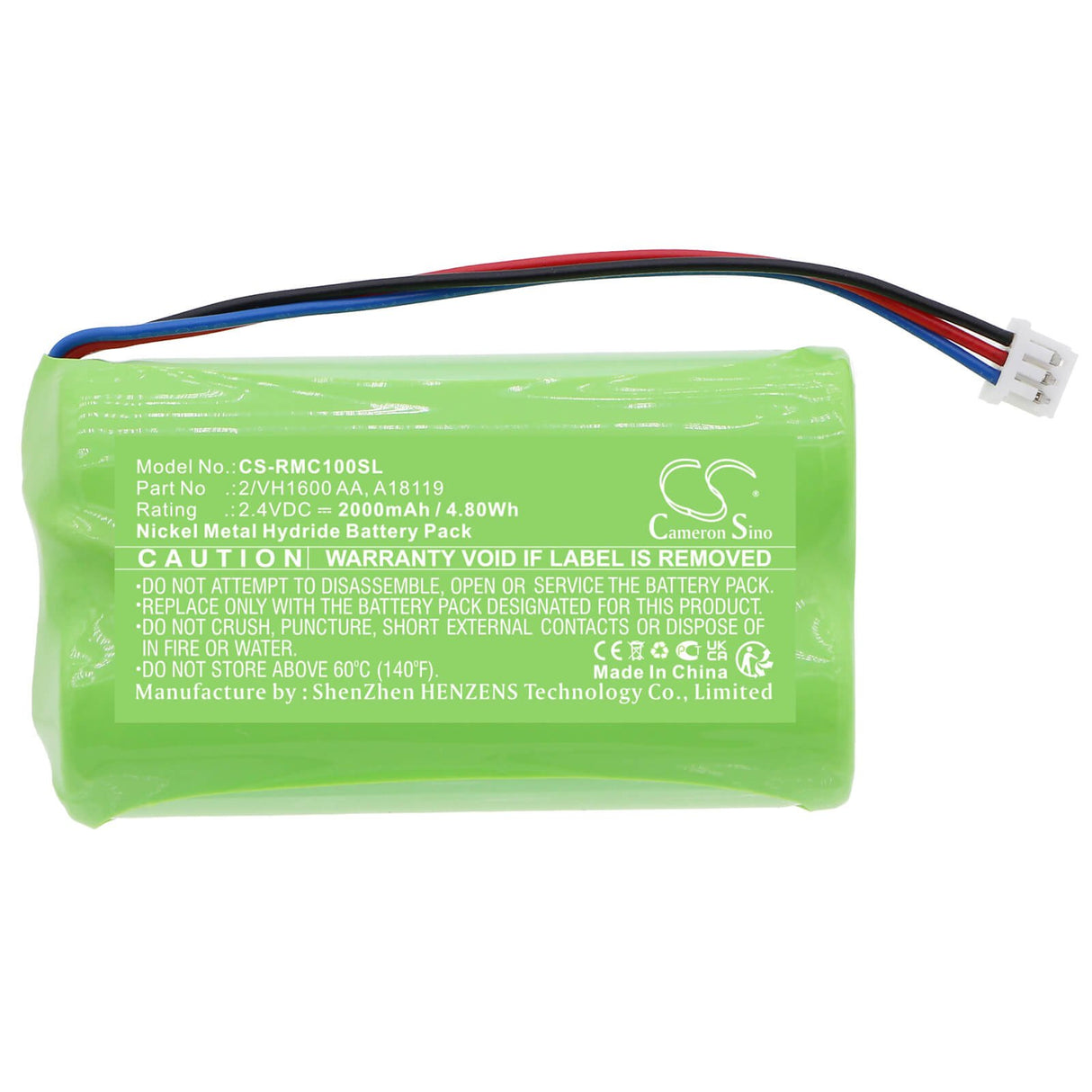 2.4v, Ni-mh, 2000mah, Batterie Compatible avec Raymarine, Smart Controller, Smart Controller Wireless Auto, 4.80wh Systèmes de Démarrage et d'Entrée à Distance Cameron Sino Technology Limited