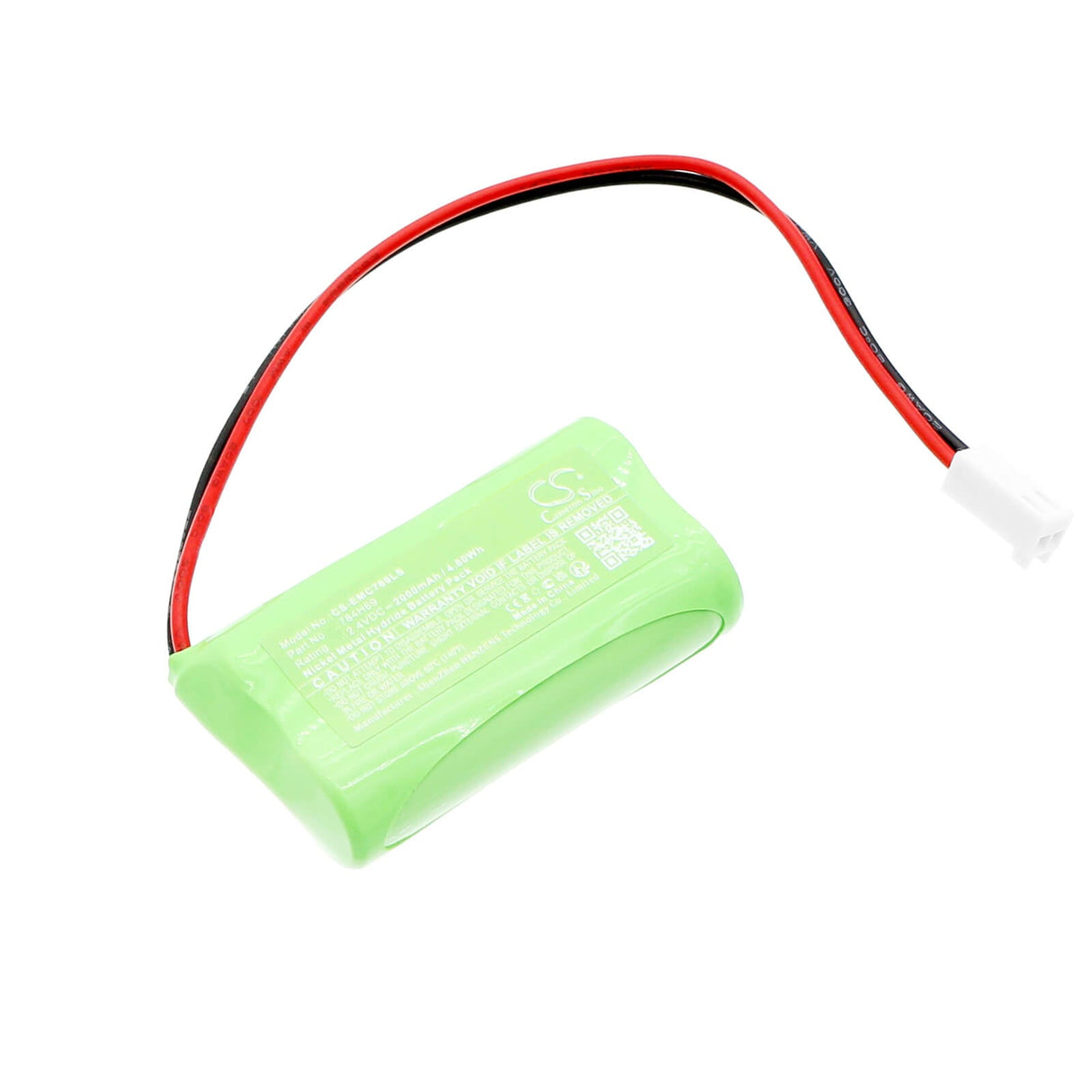 2,4V, Ni-MH, 2000mAh, Batterie d'éclairage d'urgence compatible avec Dual-lite, 784h69, Ev2d, Ev2di, 4,80Wh Éclairage d'urgence Cameron Sino Technology Limited