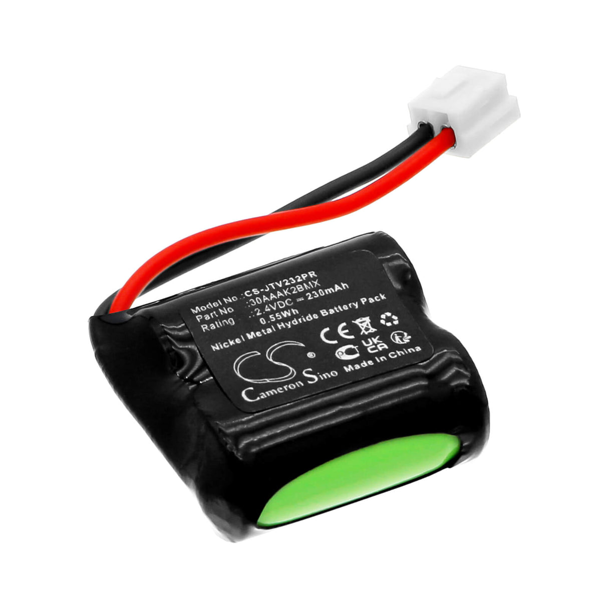 2.4v, Ni-mh, 230mah, Pager battery Fits Jtech Commpass Voice Pager, Commpass Vtf Pager, 0.55wh Pager Cameron Sino Technology Limited