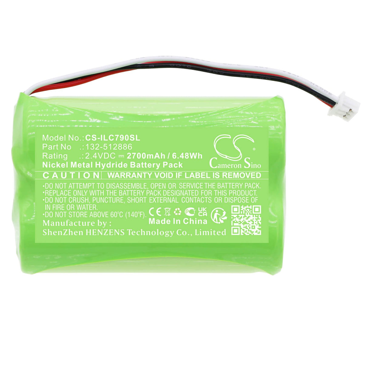 2.4V, Ni-MH, 2700mAh, batterie de serrure de porte compatible avec Ilco, Dorma, 132-512886, Kaba 79 Locks, Kaba 790 Locks, 6.48Wh serrure de porte Cameron Sino Technology Limited
