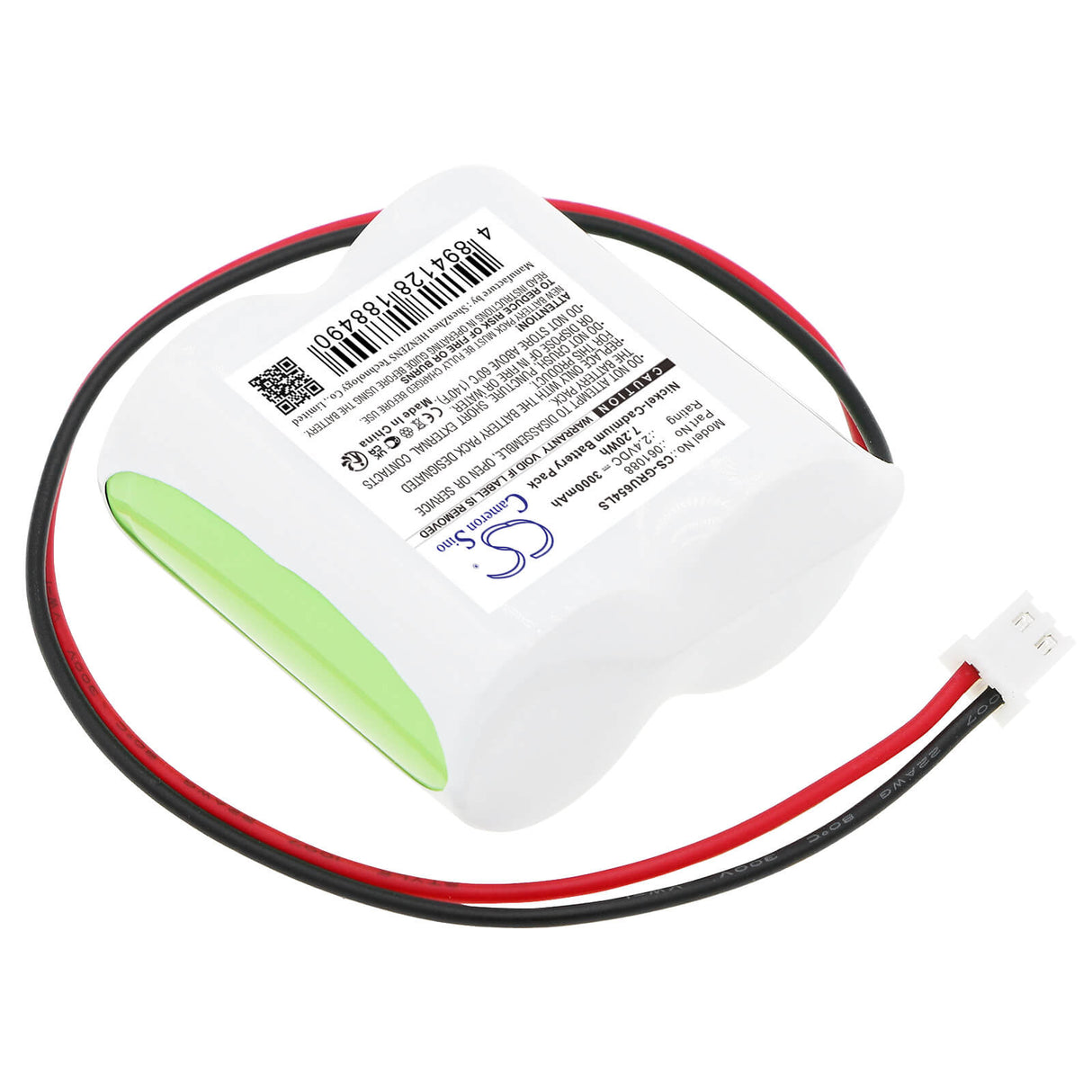2.4V, Ni-MH, 3000mAh, batterie d'éclairage de secours compatible avec Legrand, 61088, 62632, 62654, 7.20Wh Éclairage de secours Cameron Sino Technology Limited