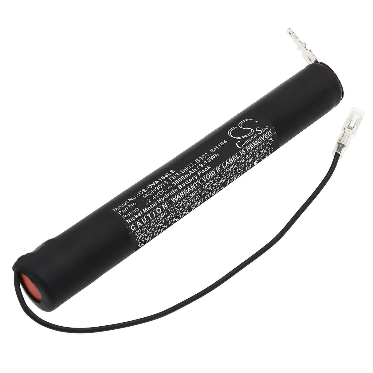 2.4V, Ni-MH, 3800mAh, Batterie d'éclairage d'urgence compatible avec Mackwell, B902, 2qqmh40cp, 2qqmh4-0-cp, 9.12Wh Éclairage d'urgence Cameron Sino Technology Limited