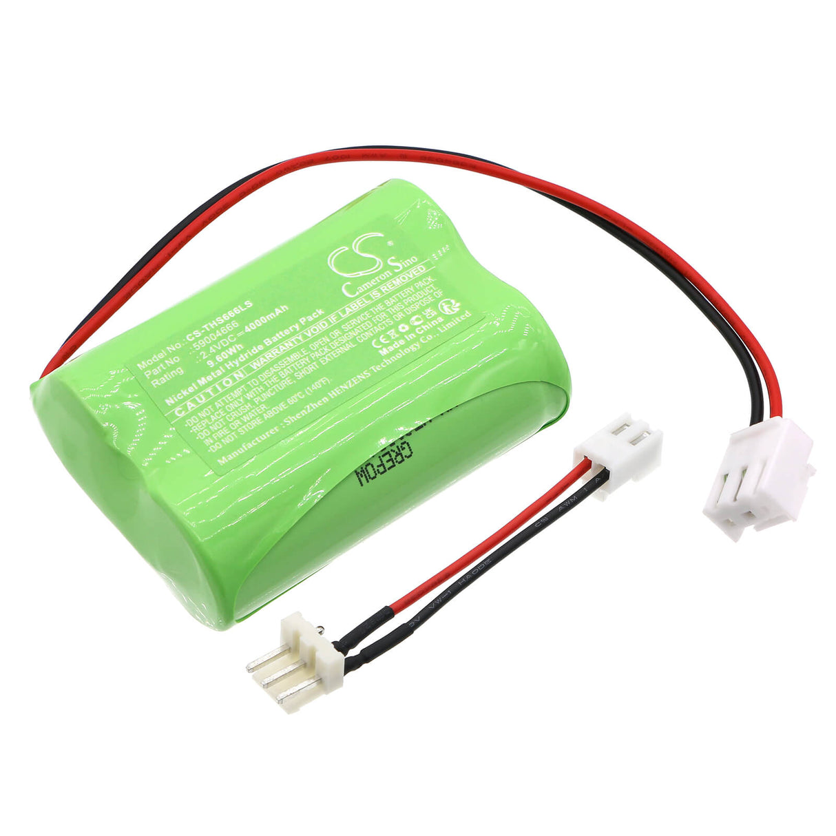 2.4V, Ni-MH, 4000mAh, batterie d'éclairage de secours compatible avec Thorn Voyager, 59004666, Star, 9.60Wh Éclairage de secours Cameron Sino Technology Limited