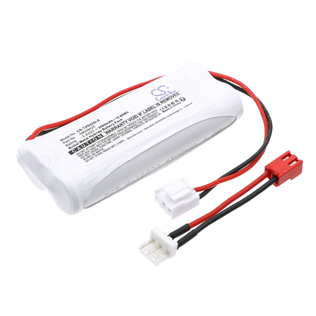 2,4V, Ni-MH, 4500mAh, batterie d'éclairage de secours compatible avec Thorn Voyager, 59009425, Star La 2 Sbs Con3 200, 10,80Wh Éclairage de secours Cameron Sino Technology Limited