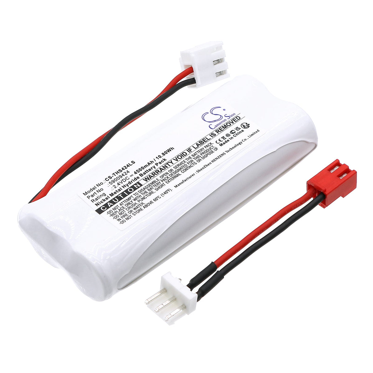 2,4V, Ni-MH, 4500mAh, batterie d'éclairage de secours compatible avec Thorn Voyager, 59009424, Star La 2 Sbs Con3 75, 10,80Wh Éclairage de secours Cameron Sino Technology Limited