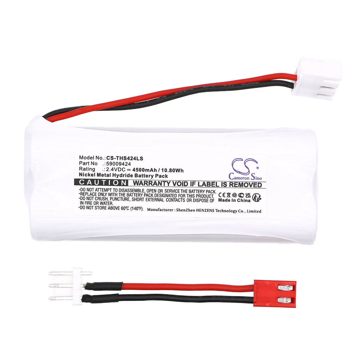 2,4V, Ni-MH, 4500mAh, batterie d'éclairage de secours compatible avec Thorn Voyager, 59009424, Star La 2 Sbs Con3 75, 10,80Wh Éclairage de secours Cameron Sino Technology Limited