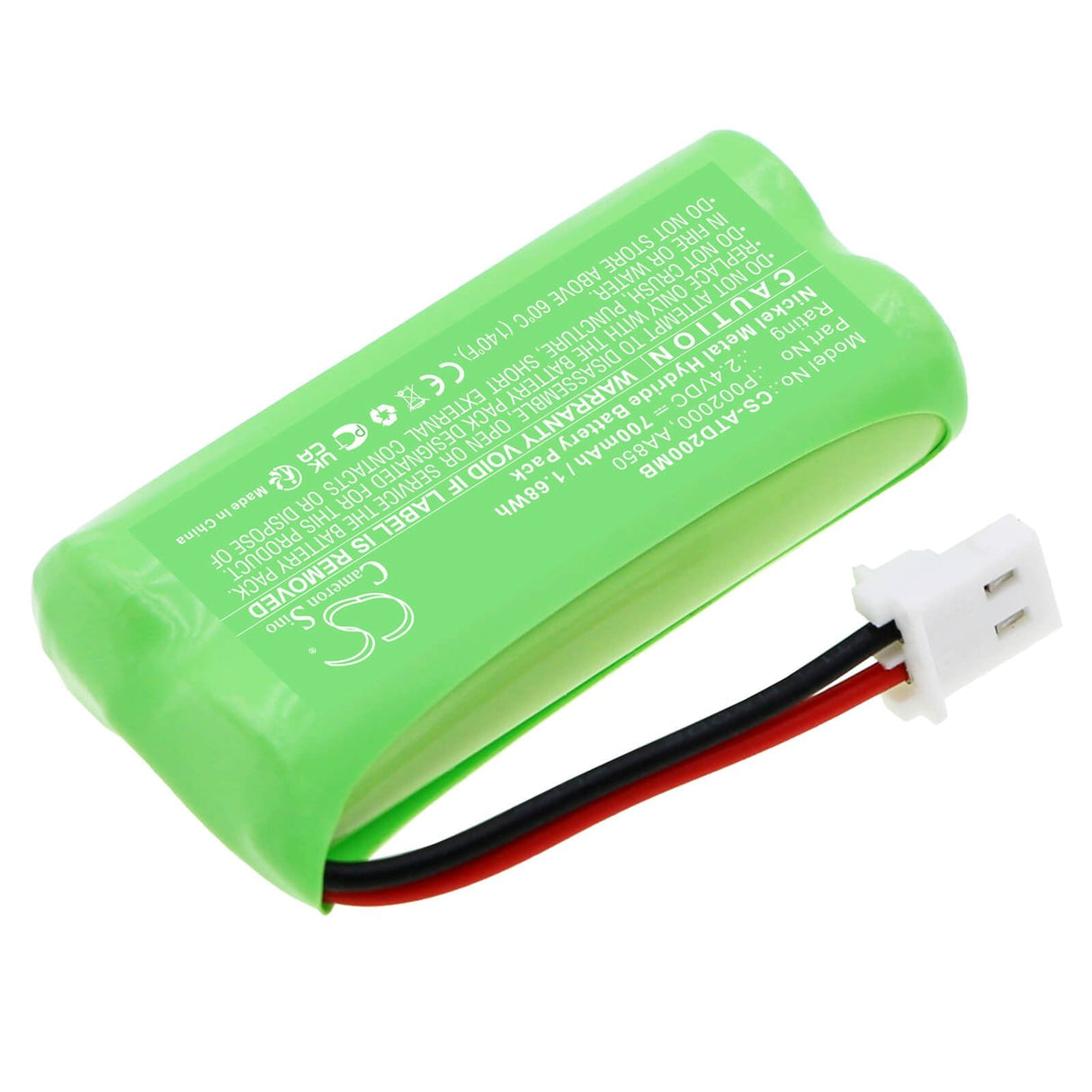 2.4v, Ni-mh, 700mah, Batterie de Babyphone Compatible Alecto, Dbx-20, 1.68wh BabyPhone Cameron Sino Technology Limited