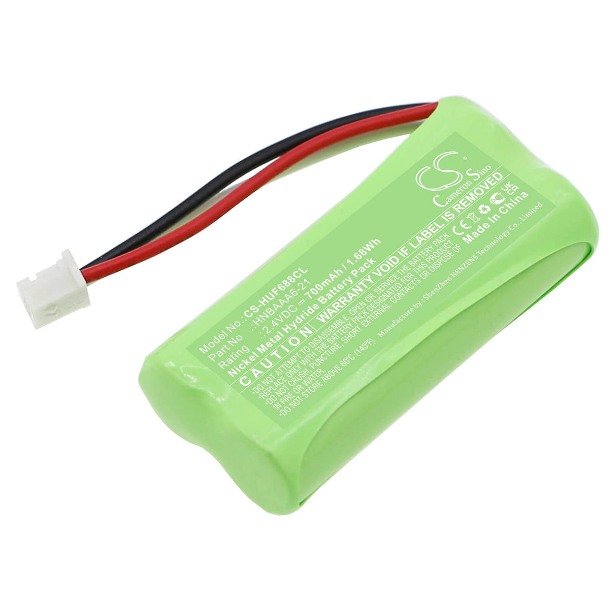 2,4V, Ni-MH, 700mAh, batterie de téléphone sans fil compatible avec Huawei, Hnbaaa6-21, F688, F688-20, 1,68Wh Téléphone sans fil Cameron Sino Technology Limited (Téléphone sans fil)