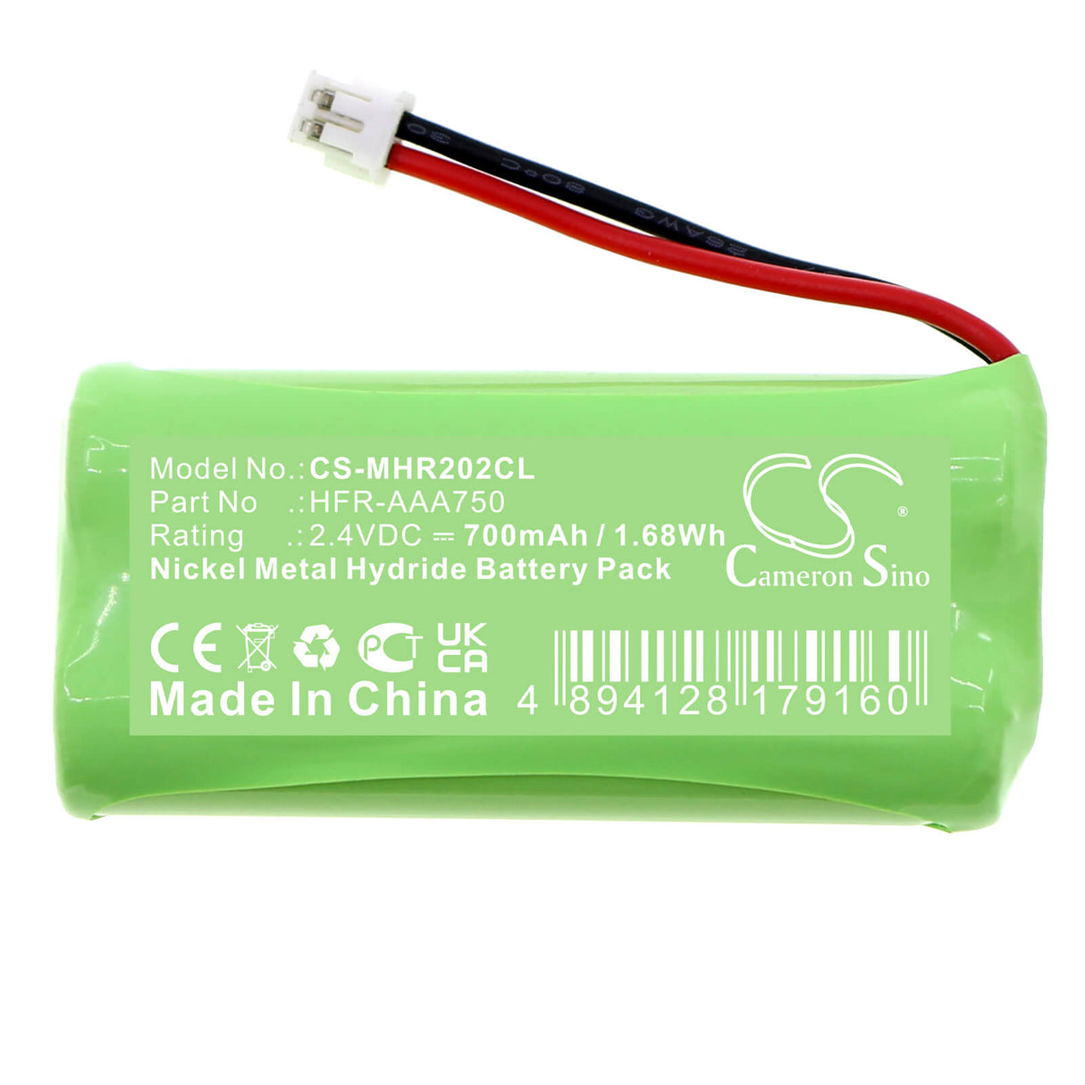 2.4V, Ni-MH, 700mAh, batterie de téléphone sans fil compatible avec Motorola, Hfr-aaa750, O201c, O202c, 1.68Wh Téléphone sans fil Cameron Sino Technology Limited (Téléphone sans fil)