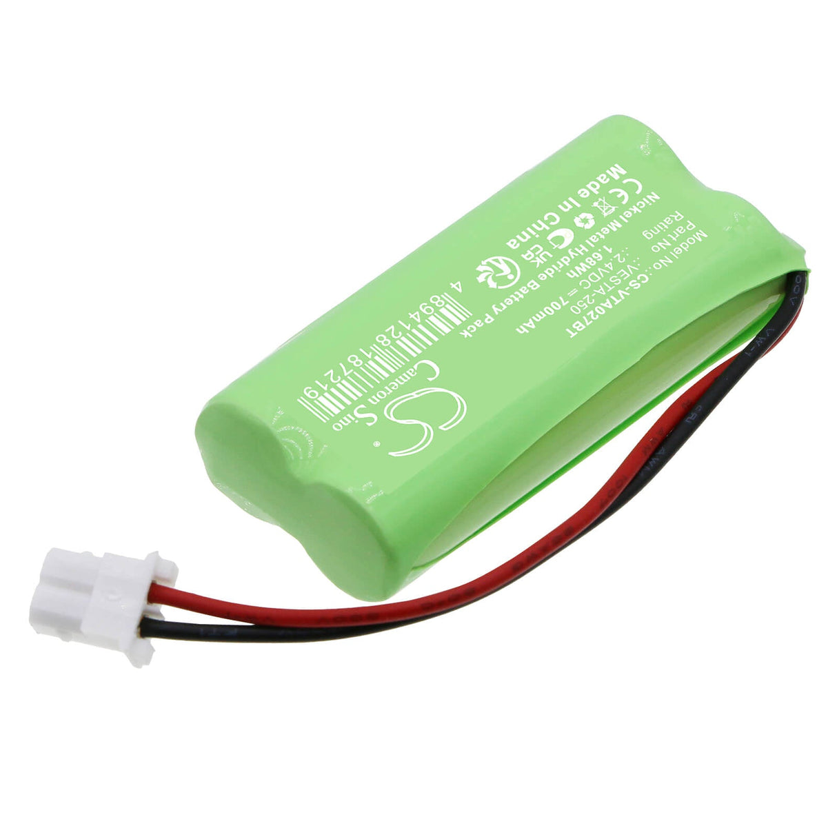 2.4v, Ni-mh, 700mah, Alarm Battery Fits Vesta, Vesta-027 Hwc-1b-f1, Vesta-224 Wezc-8, 1.68wh Alarm System Cameron Sino Technology Limited