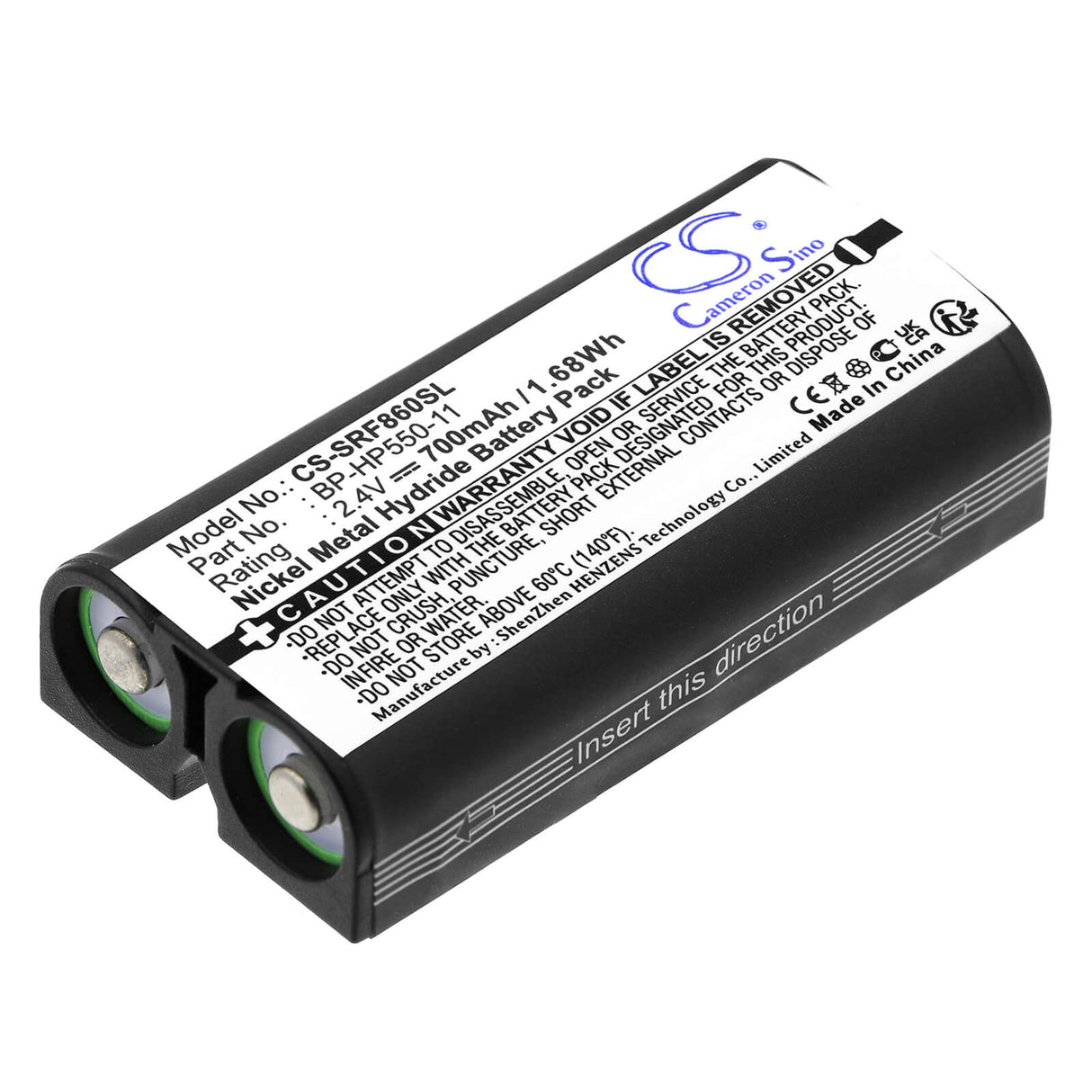 2.4V, Ni-MH, 700mAh, Headset battery fits Sony, Bp-hp550-11, Mdr-if245rk, Mdr-rf4000, 1.68Wh Wireless Headset Cameron Sino Technology Limited