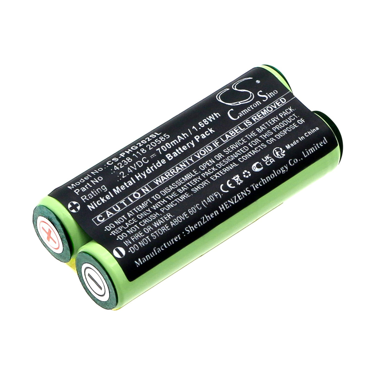 2.4v, Ni-mh, 700mah, Shaver battery Fits Philips Norelco Bg2028, Xa2029 Body Groomer, 1.68wh Shaver Cameron Sino Technology Limited