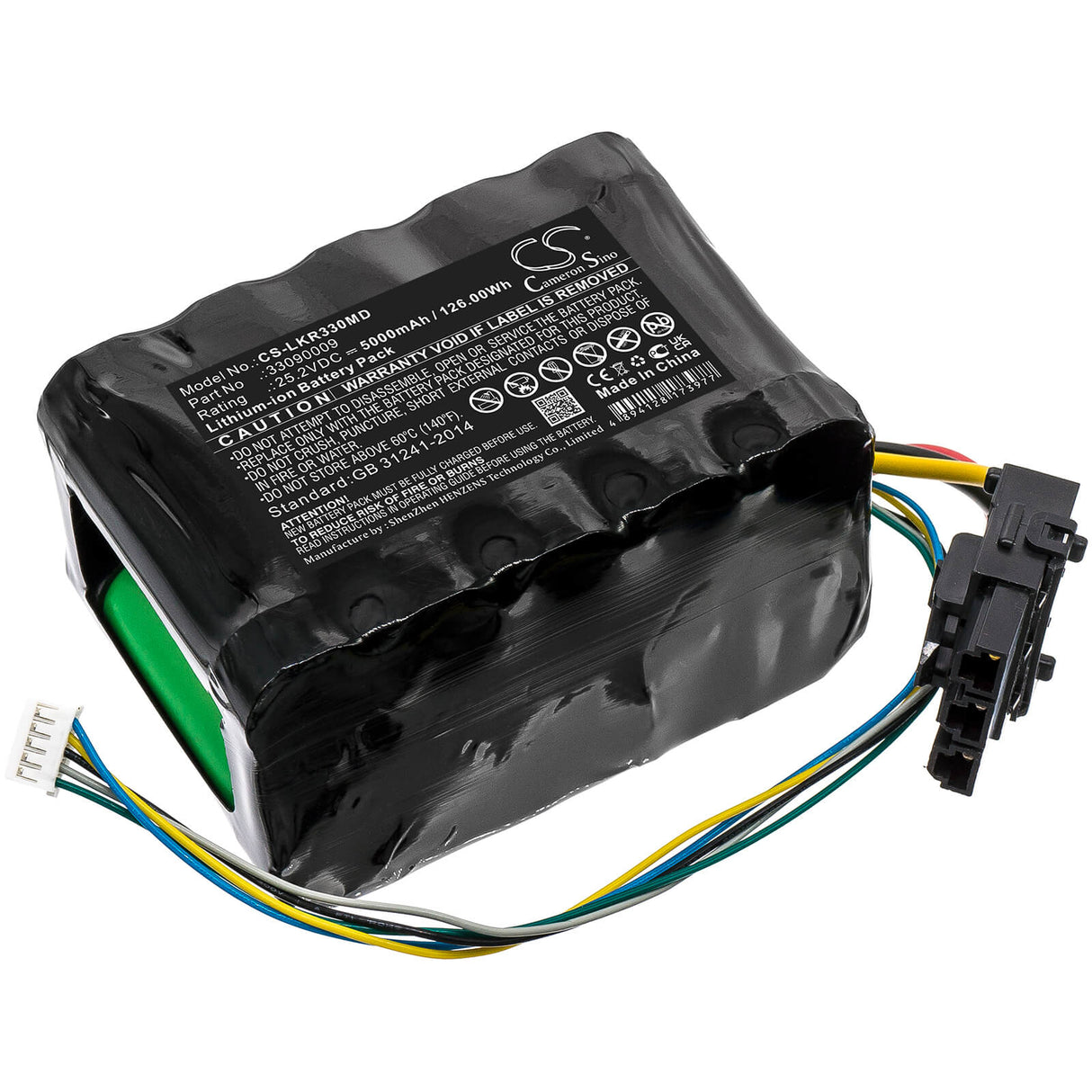 25,2V, Li-ion, 5000mAh, Batterie médicale compatible avec Likoguard, 33090009, Likoguard L, Lève-personne aérien, 126,00Wh Cameron Sino Technology Limited (Médical)