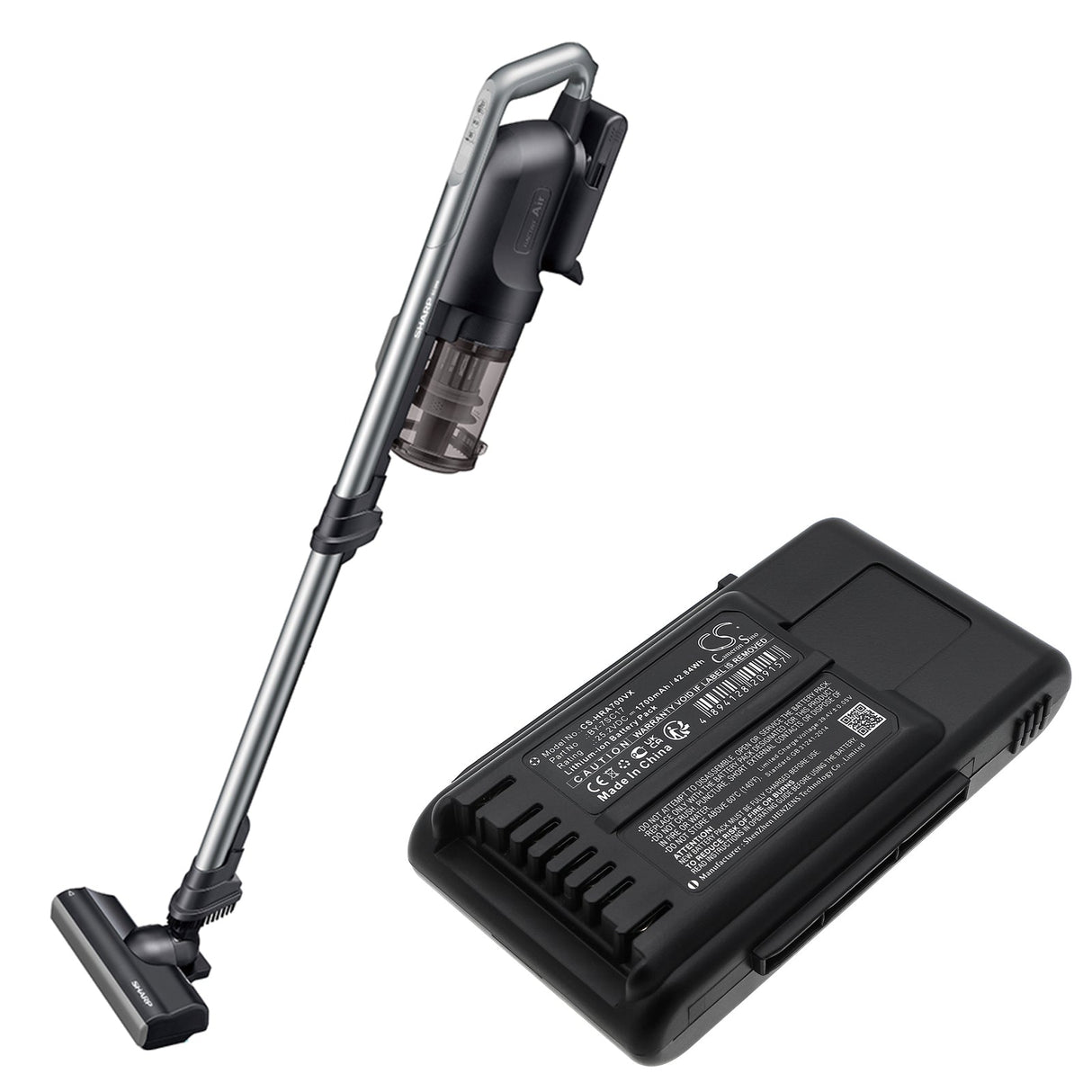 25.2V, Li-ion, 1700mAh, Vacuum battery fits Sharp, Ec-hr7-p, Ec-hr7-t, 42.84Wh Vacuum Cameron Sino Technology Limited