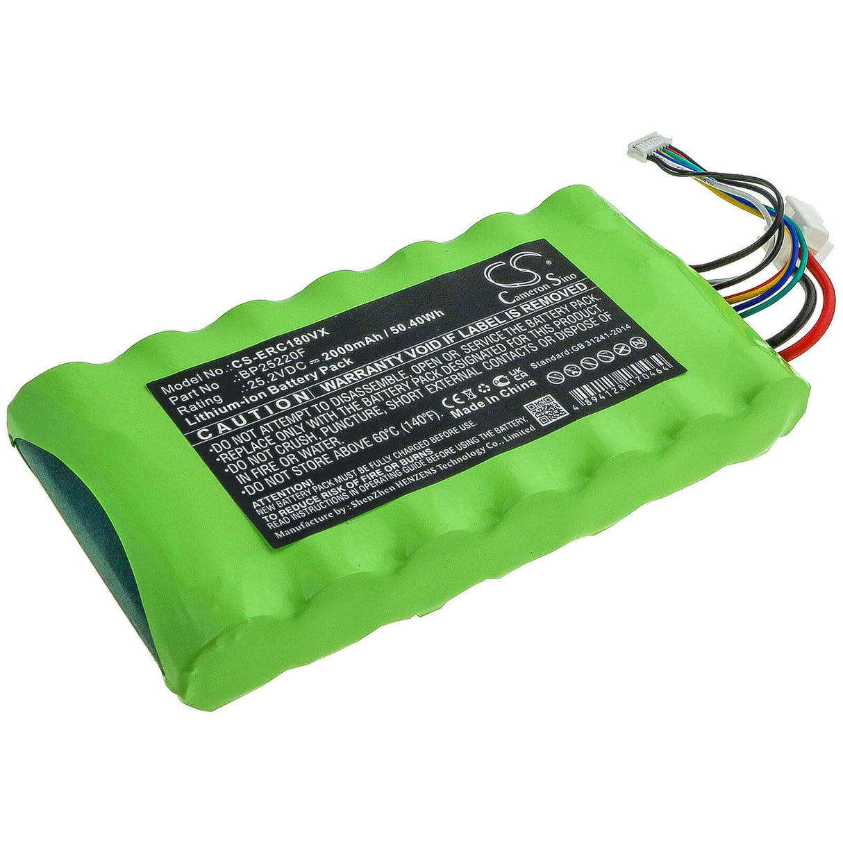25.2v, Li-ion, 2000mah, Vacuum Battery Fit's Eureka, Nec180 Pro, 50.40wh Vacuum Cameron Sino Technology Limited
